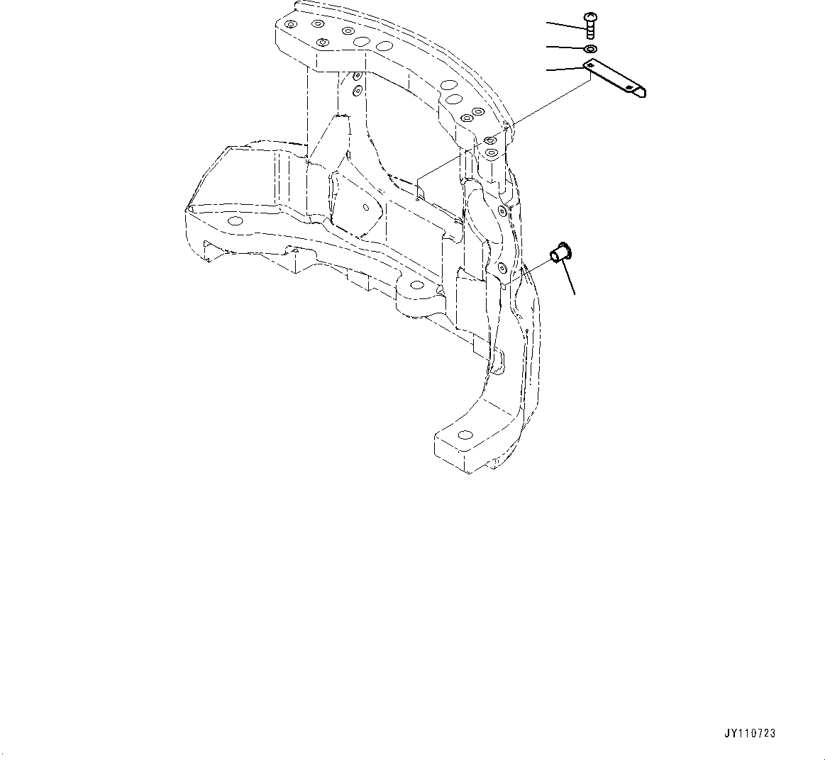 Komatsu parts book diagram for PC25MR-5 S/N 26001-UP: PARTS FOR LESS ADDITIONAL COUNTERWEIGHT, (#26001-)
