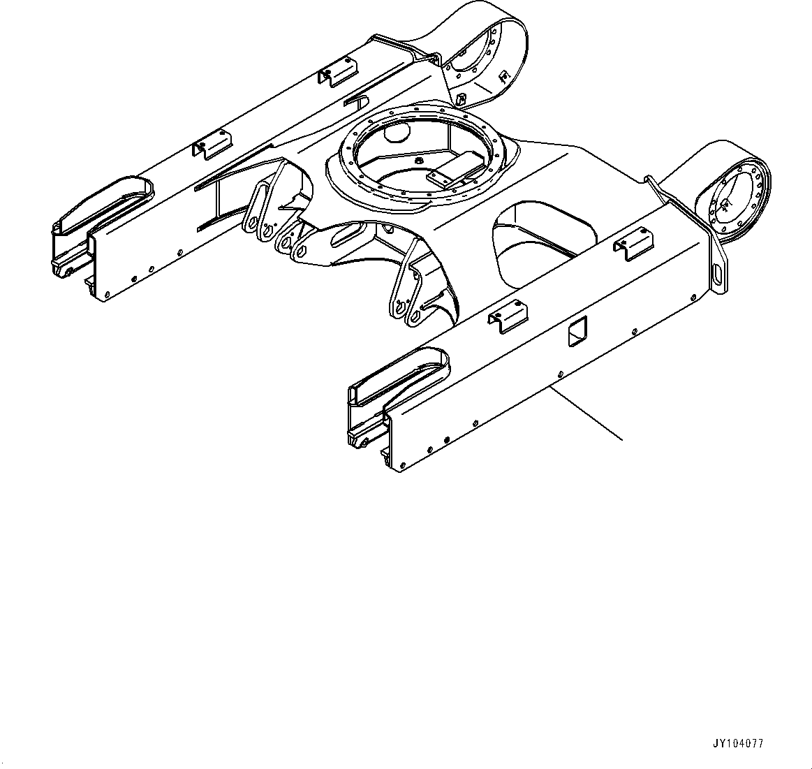 Komatsu parts book diagram for PC25MR-5 S/N 26001-UP: TRACK FRAME, FRAME(#25001-)