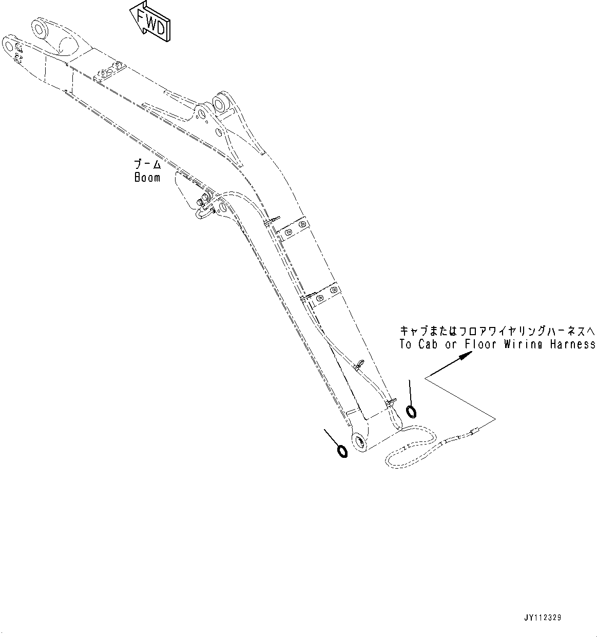 Komatsu parts book diagram for PC25MR-5 S/N 26001-UP: BOOM UNIT, SEAL(#26001-)