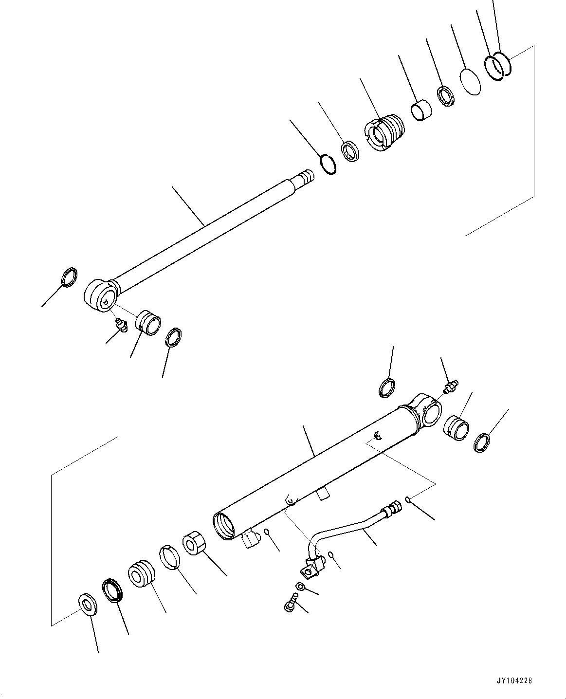Komatsu parts book diagram for PC25MR-5 S/N 26001-UP: ARM UNIT, INNER PARTS, BUCKET CYLINDER(#25001-)
