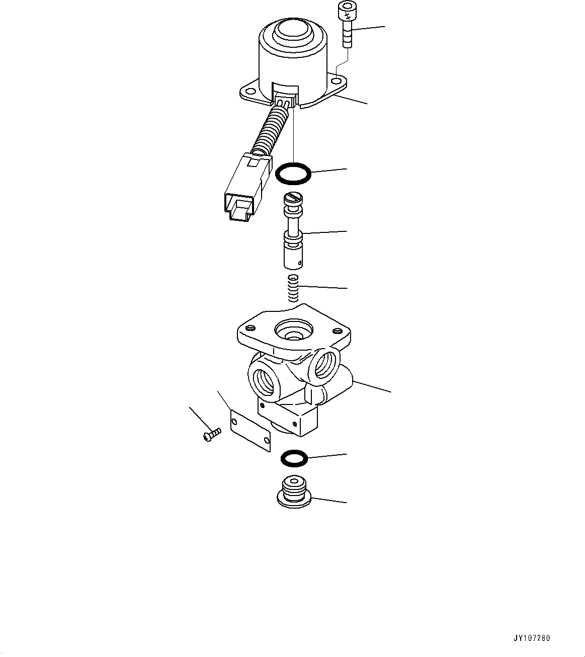 Komatsu parts book diagram for PC25MR-5 S/N 26001-UP: ARM CRANE UNIT, INNER PARTS, SOLENOID VALVE(#26001-)