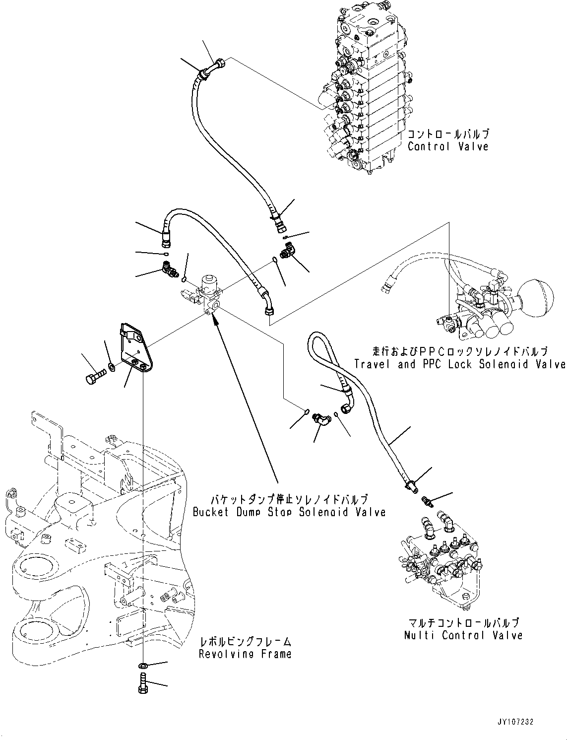 Komatsu parts book diagram for PC25MR-5 S/N 26001-UP: ARM CRANE UNIT, SOLENOID VALVE RELATED PARTS(#26001-)