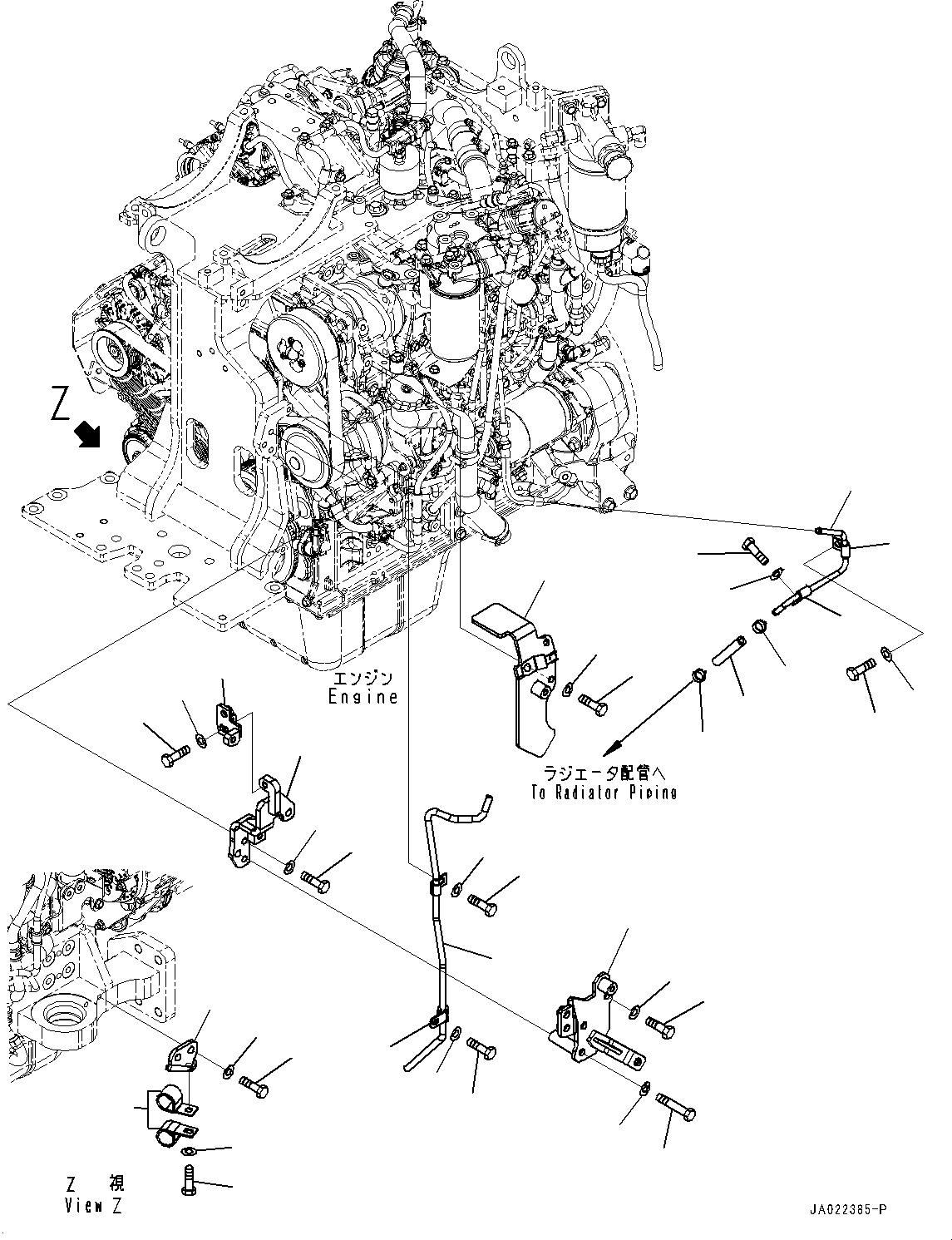 Komatsu parts book diagram for D39PXI-24 S/N 110001-UP: GUARD, (#95001-)