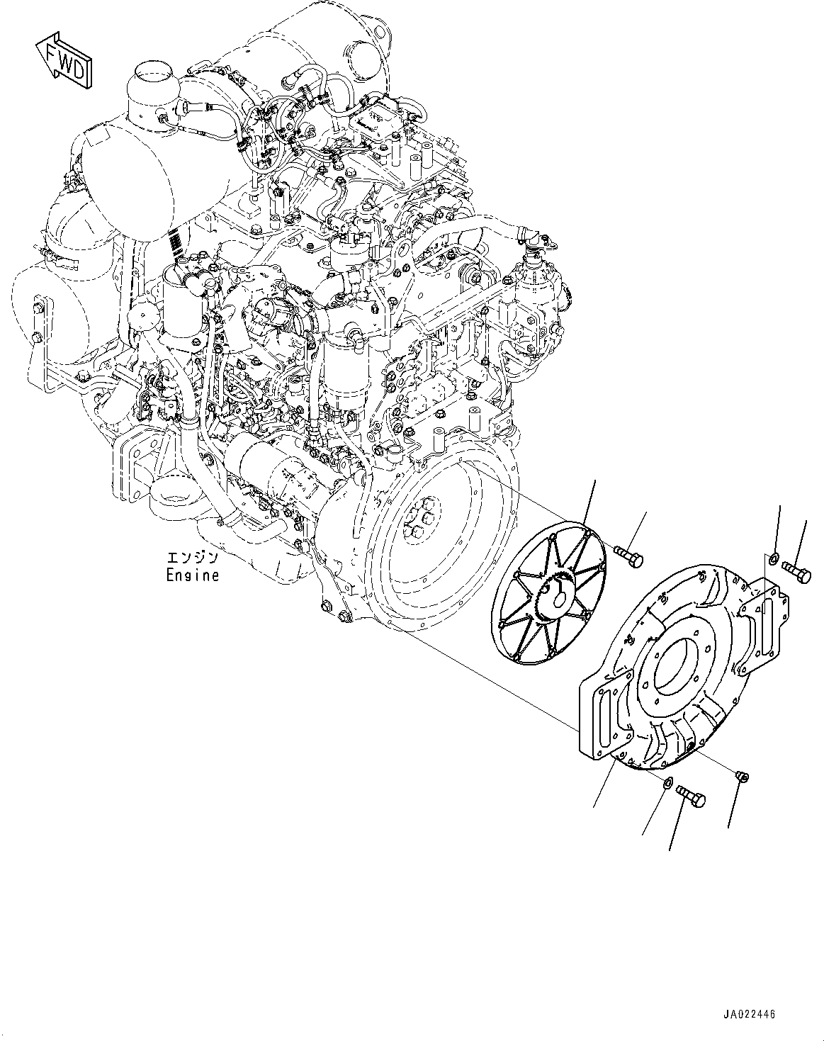 Komatsu parts book diagram for D39PXI-24 S/N 110001-UP: DAMPER, (#95001-)