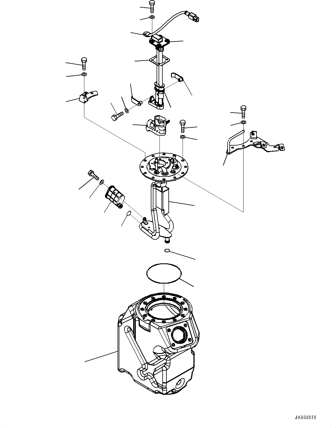 Komatsu parts book diagram for D39PXI-24 S/N 110001-UP: DEF TANK, TANK AND STRAINER(#95001-95993)
