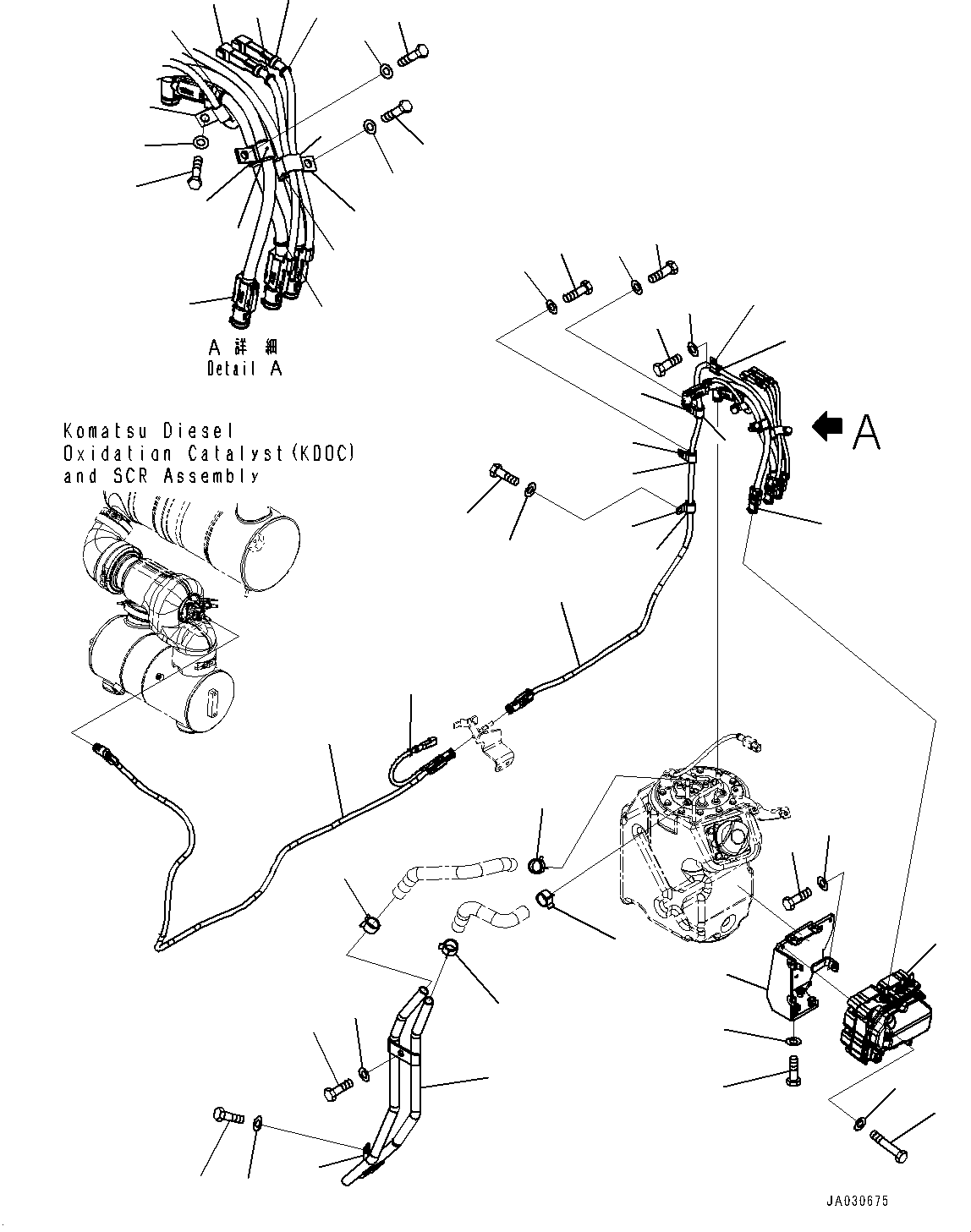 Komatsu parts book diagram for D39PXI-24 S/N 110001-UP: DEF PIPING, DEF PUMP(#95001-)