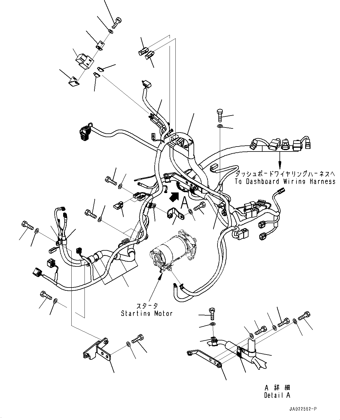 Komatsu parts book diagram for D39PXI-24 S/N 110001-UP: ELECTRIC WIRING HARNESS, ENGINE WIRING HARNESS(#100001-)