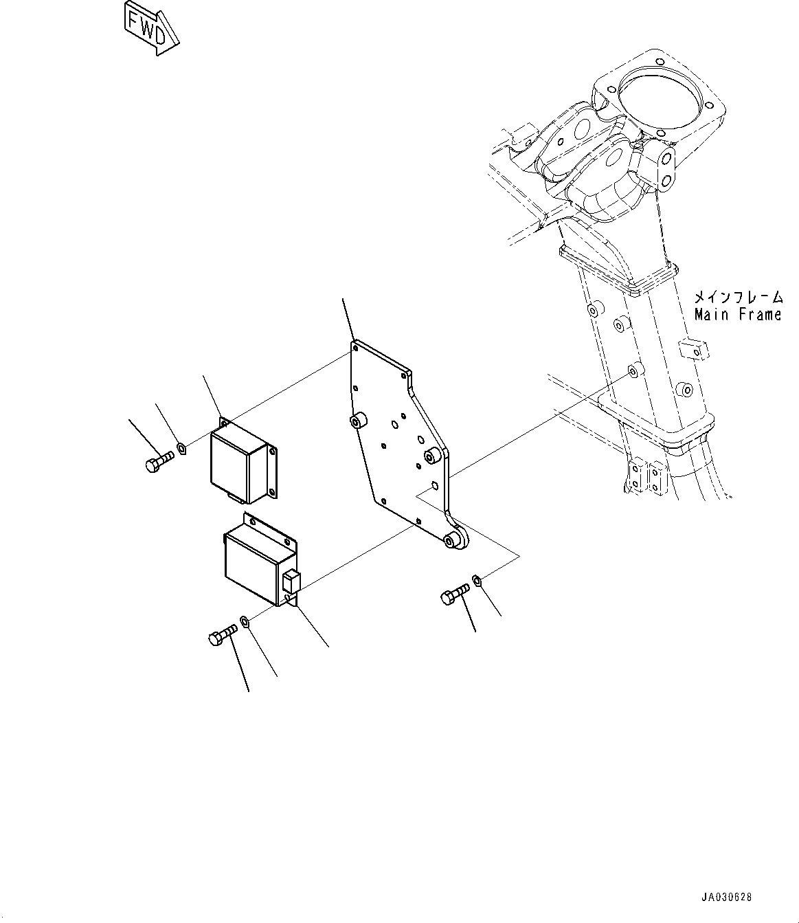 Komatsu parts book diagram for D39PXI-24 S/N 110001-UP: ELECTRIC WIRING HARNESS, BRACKET (2/2)(#100001-)