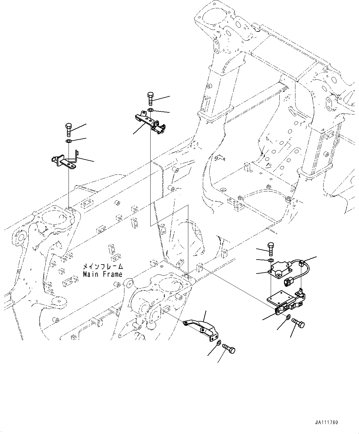 Komatsu parts book diagram for D39PXI-24 S/N 110001-UP: ICT ELECTRIC WIRING HARNESS, SENSOR(#100634-)