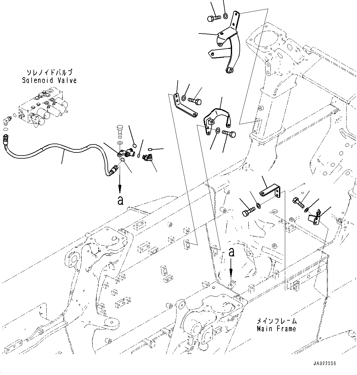 Komatsu parts book diagram for D39PXI-24 S/N 110001-UP: PROPORTIONAL PRESSURE CONTROL (PPC) PIPING, PIPING AND BRACKET(#95001-)