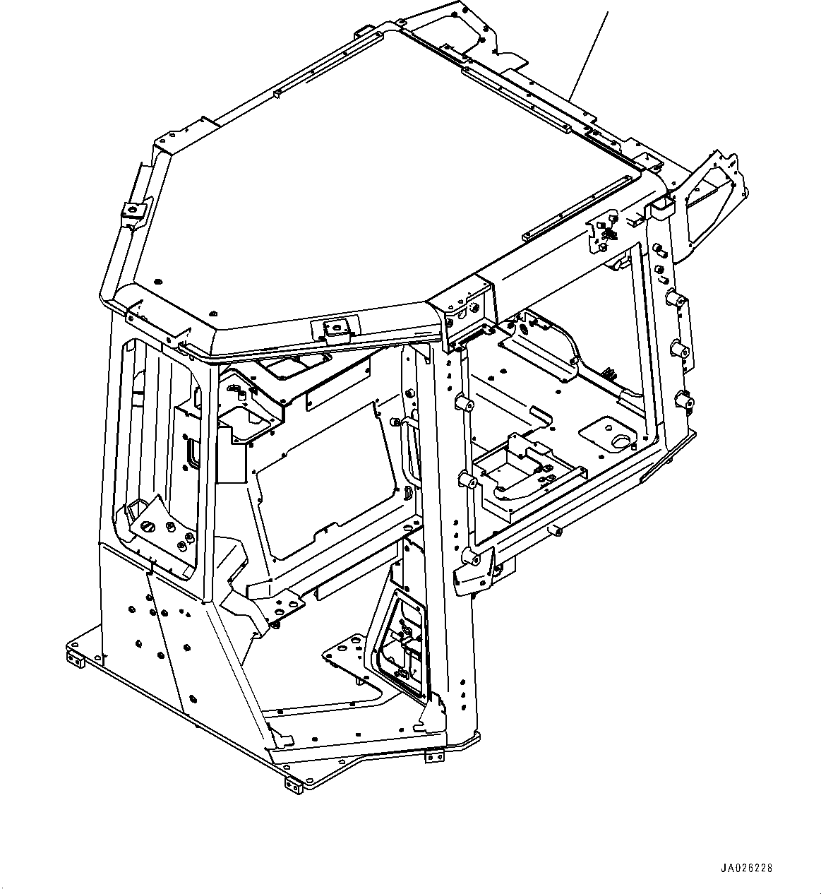 Komatsu parts book diagram for D39PXI-24 S/N 110001-UP: CAB, BODY(#100001-)