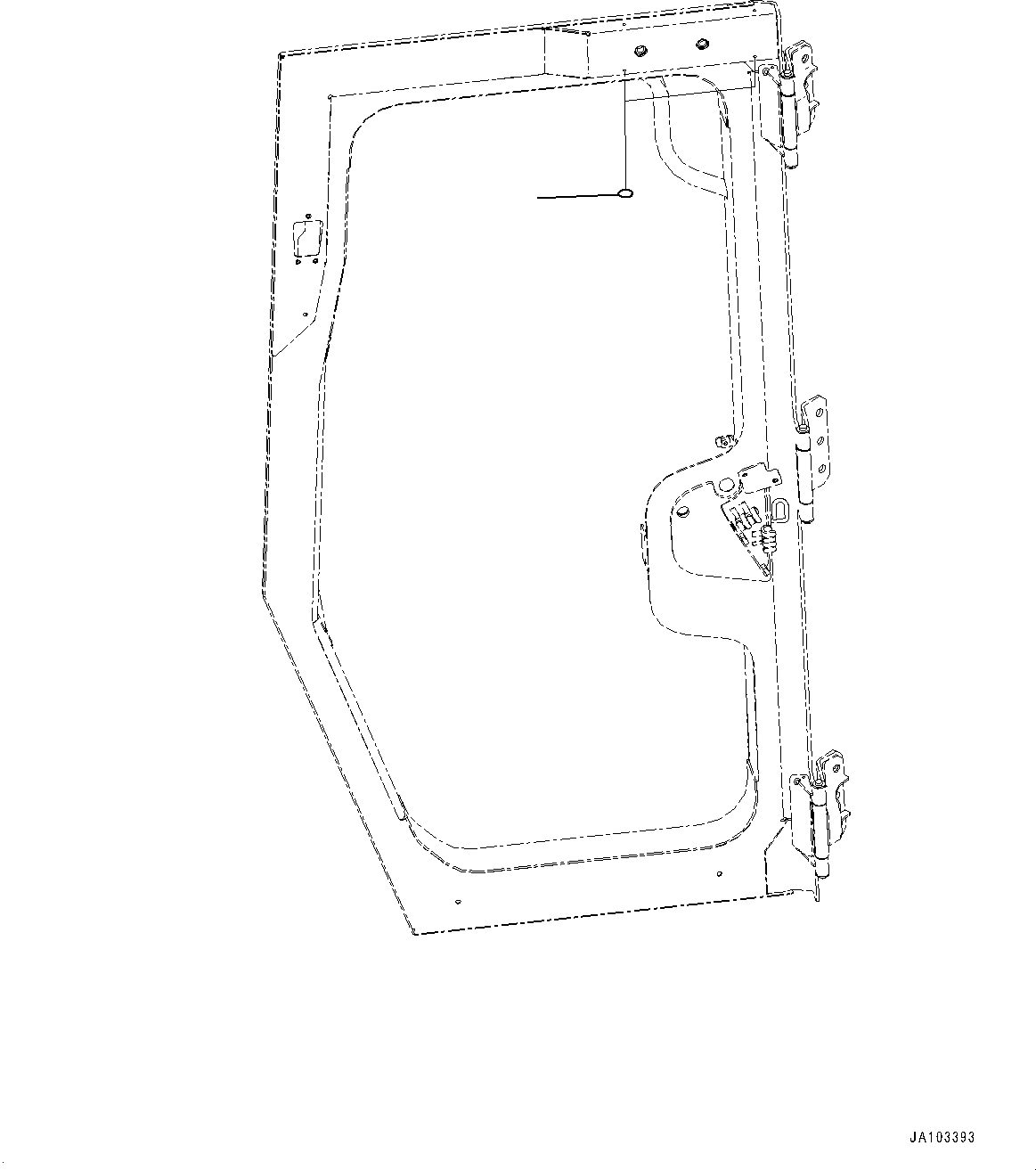 Komatsu parts book diagram for D39PXI-24 S/N 110001-UP: CAB, PLATE (1/2)(#100001-)