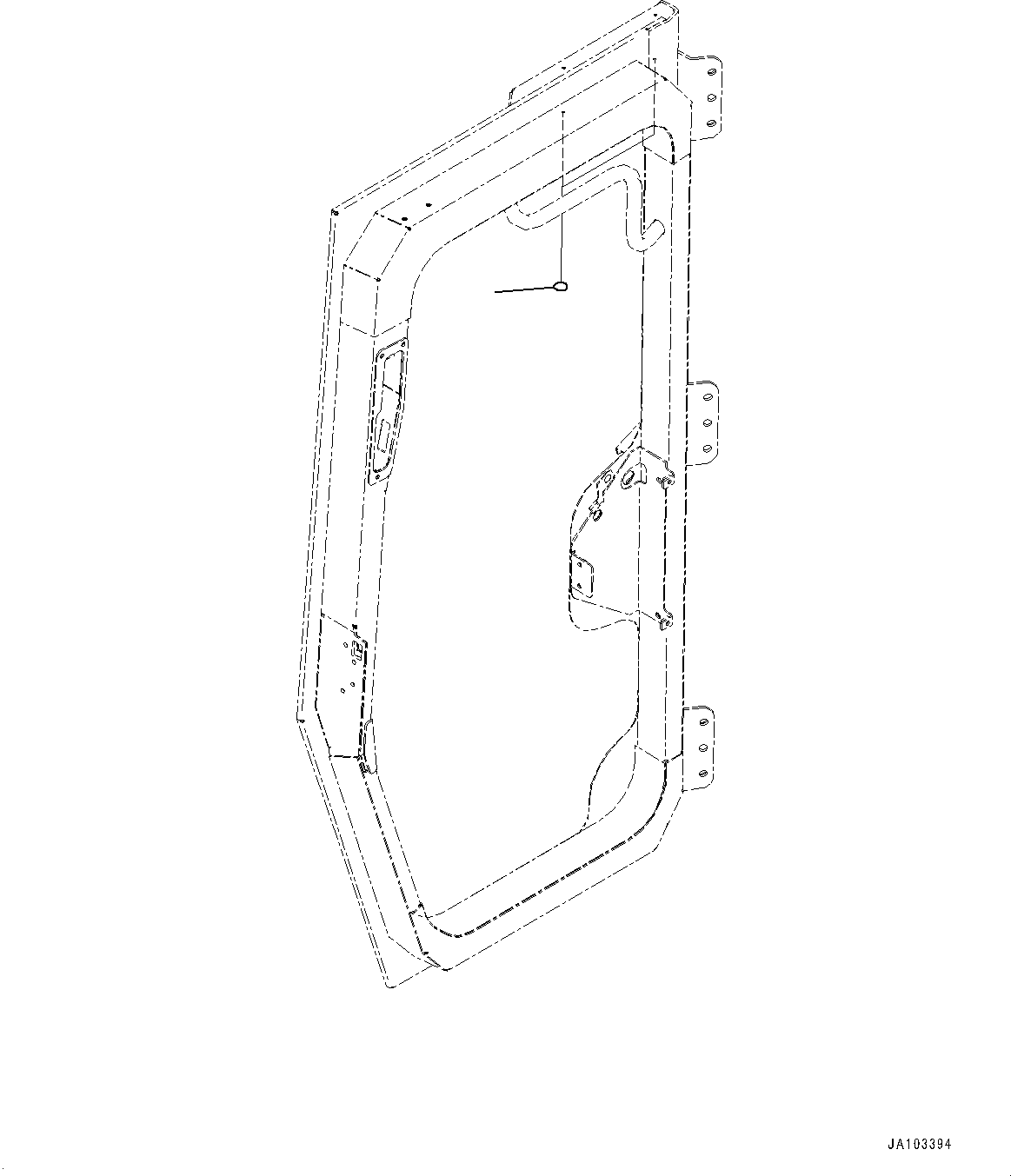 Komatsu parts book diagram for D39PXI-24 S/N 110001-UP: CAB, PLATE (2/2)(#100001-)