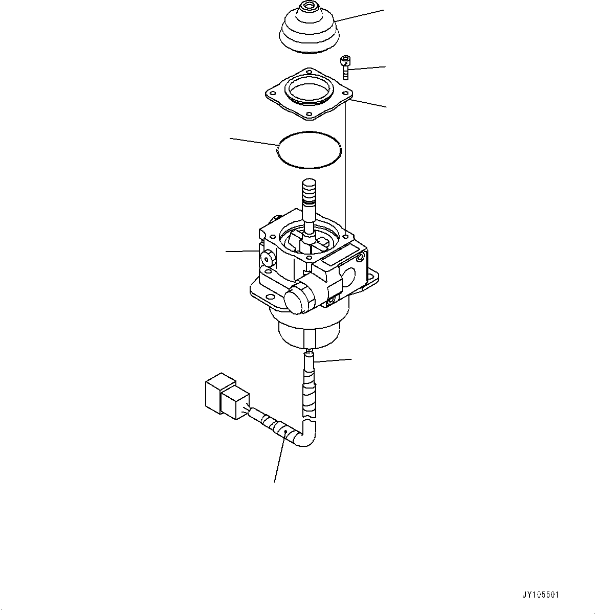 Komatsu parts book diagram for D39PXI-24 S/N 110001-UP: CAB, ELECTRIC LEVER (1/2)(#100001-)