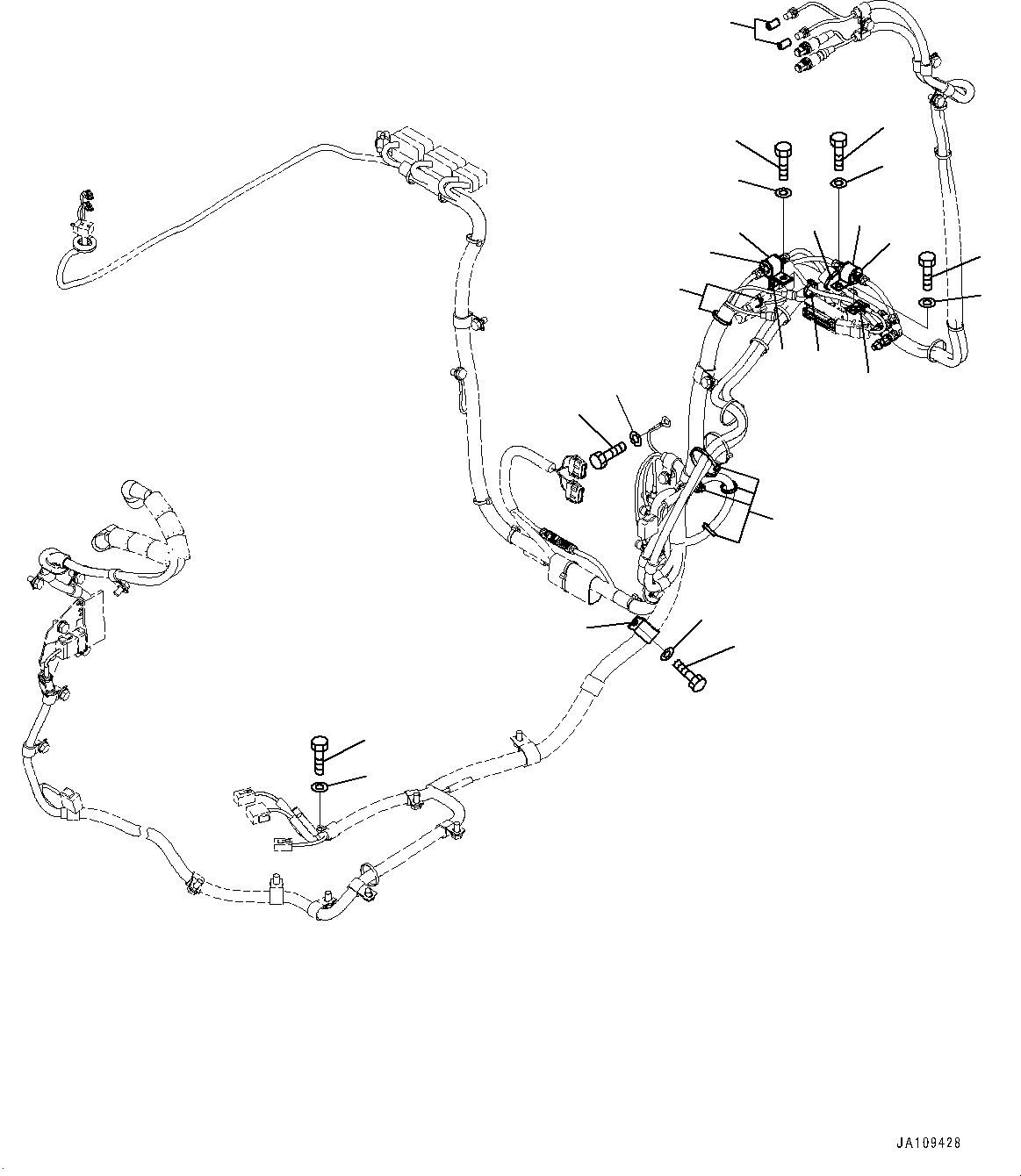 Komatsu parts book diagram for D39PXI-24 S/N 110001-UP: CAB ELECTRICAL UNIT, CABLE(#100001-100407)