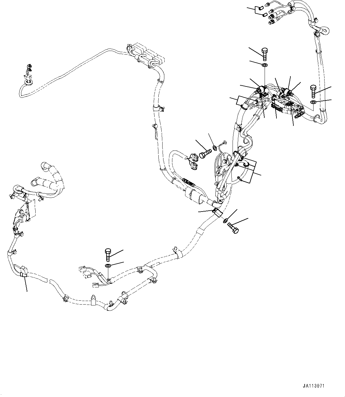 Komatsu parts book diagram for D39PXI-24 S/N 110001-UP: CAB ELECTRICAL UNIT, CABLE(#100408-101472)