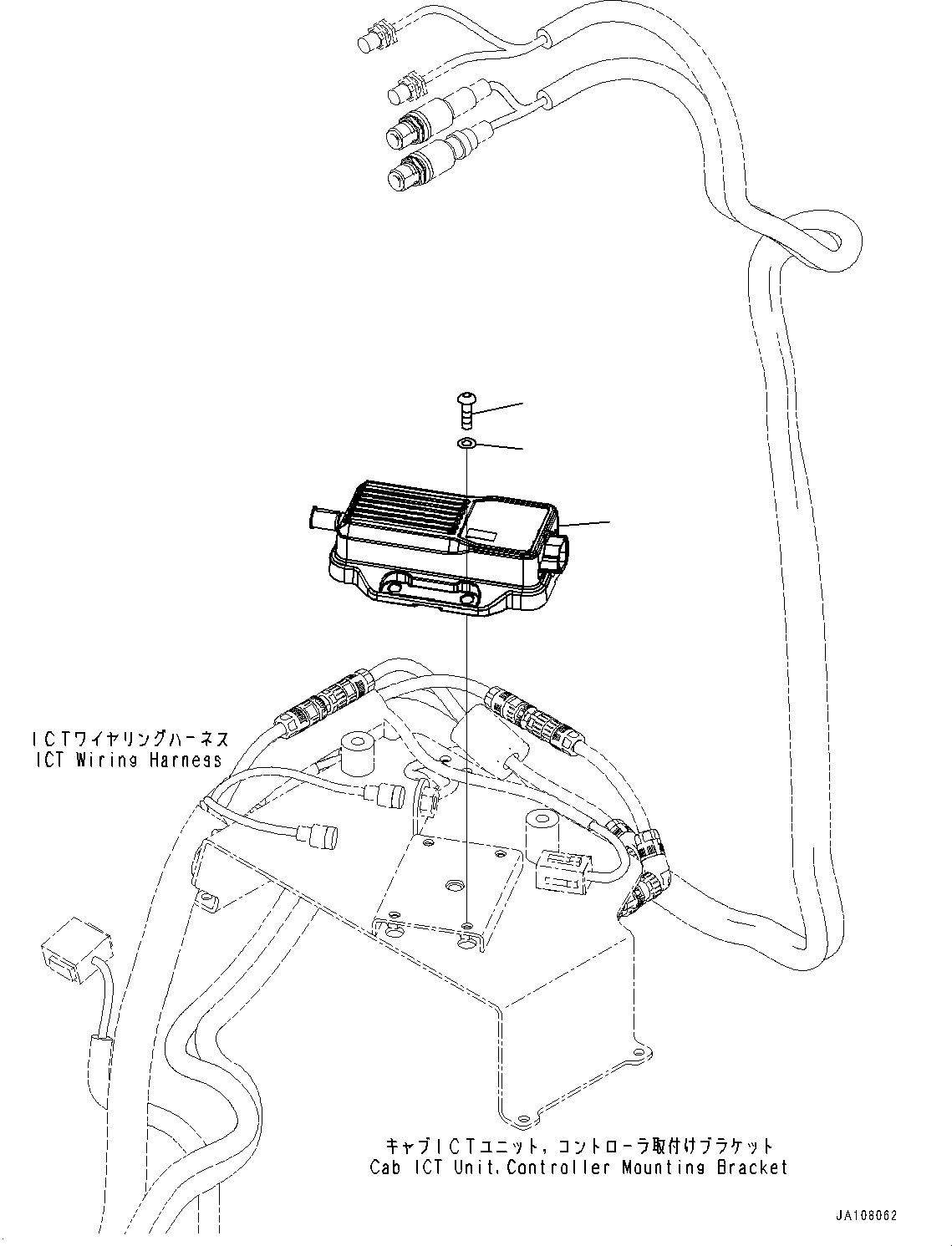 Komatsu parts book diagram for D39PXI-24 S/N 110001-UP: TRANSCEIVER, (#100001-)