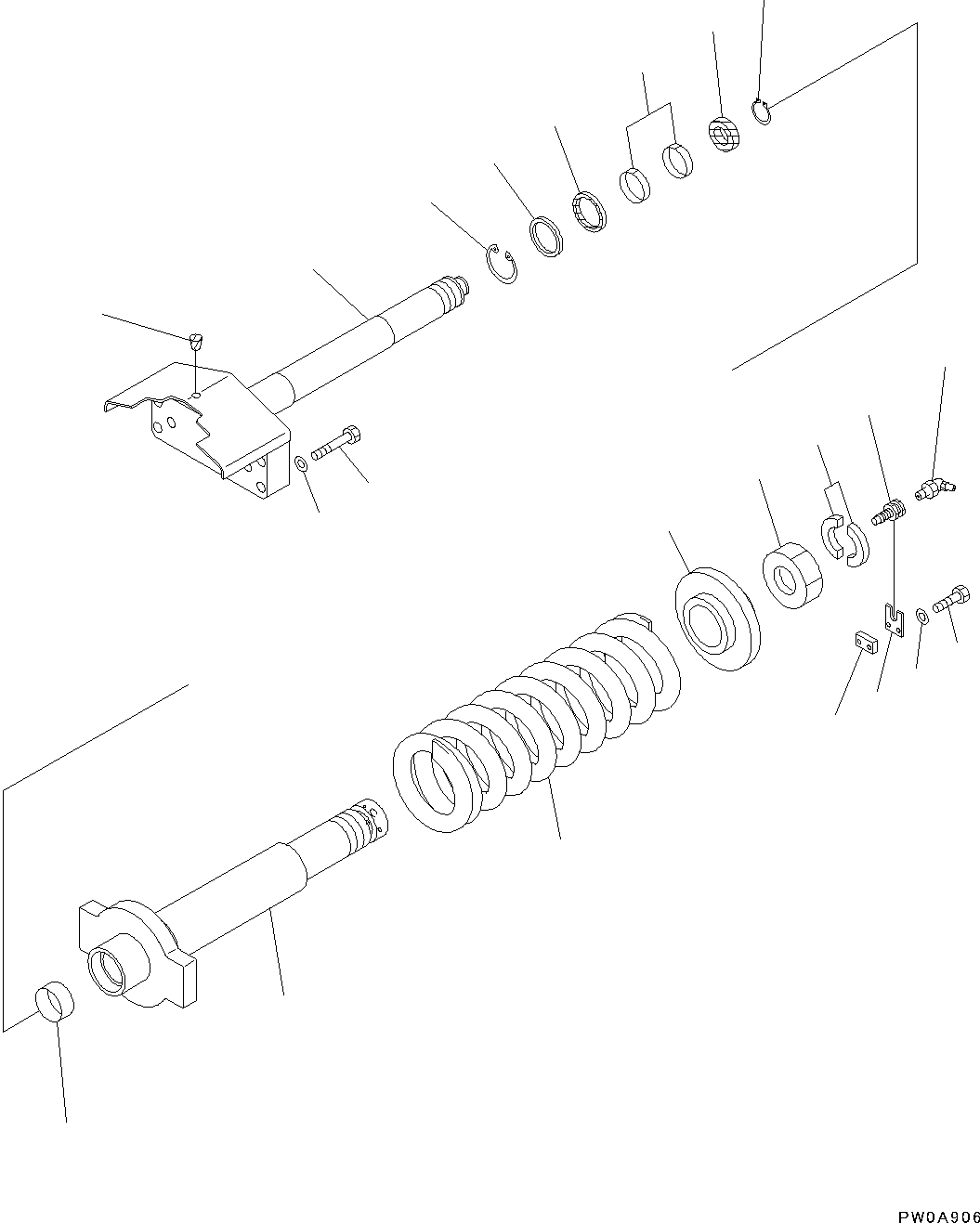 Komatsu parts book diagram for D39PXI-24 S/N 110001-UP: IDLER CUSHION, (#95001-)