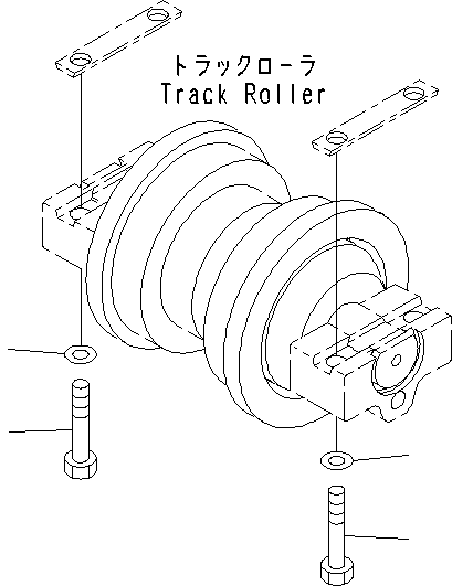 Komatsu parts book diagram for D39PXI-24 S/N 110001-UP: TRACK ROLLER, MOUNTING(#95474-)