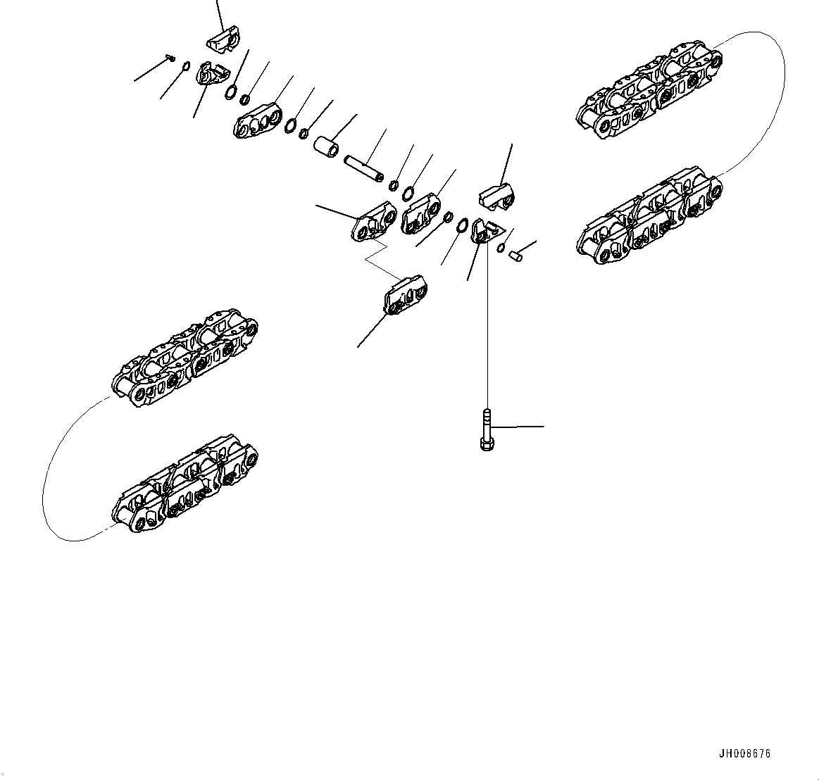 Komatsu parts book diagram for D39PXI-24 S/N 110001-UP: TRACK LINK ASSEMBLY, (SUPPLY ONLY, 78 SET, SEALED AND LUBRICATED TYPE, PLUS TYPE)(#95001-)