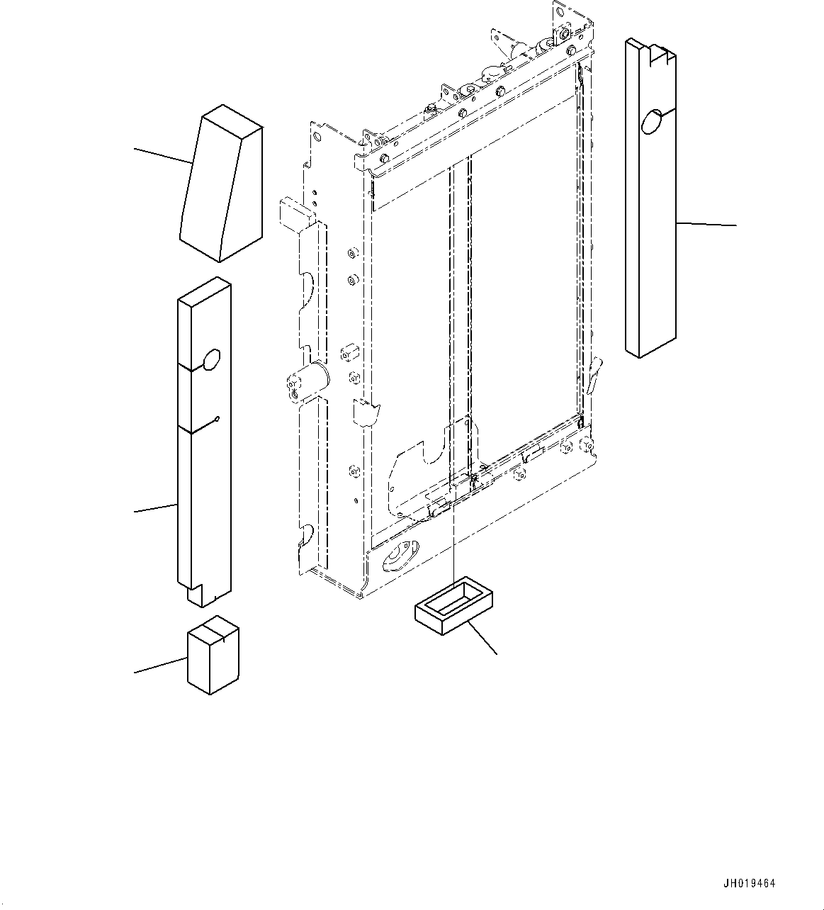 Komatsu parts book diagram for PC170LC-11 S/N 37001-UP: COOLING SYSTEM, SHEET(#36307-)