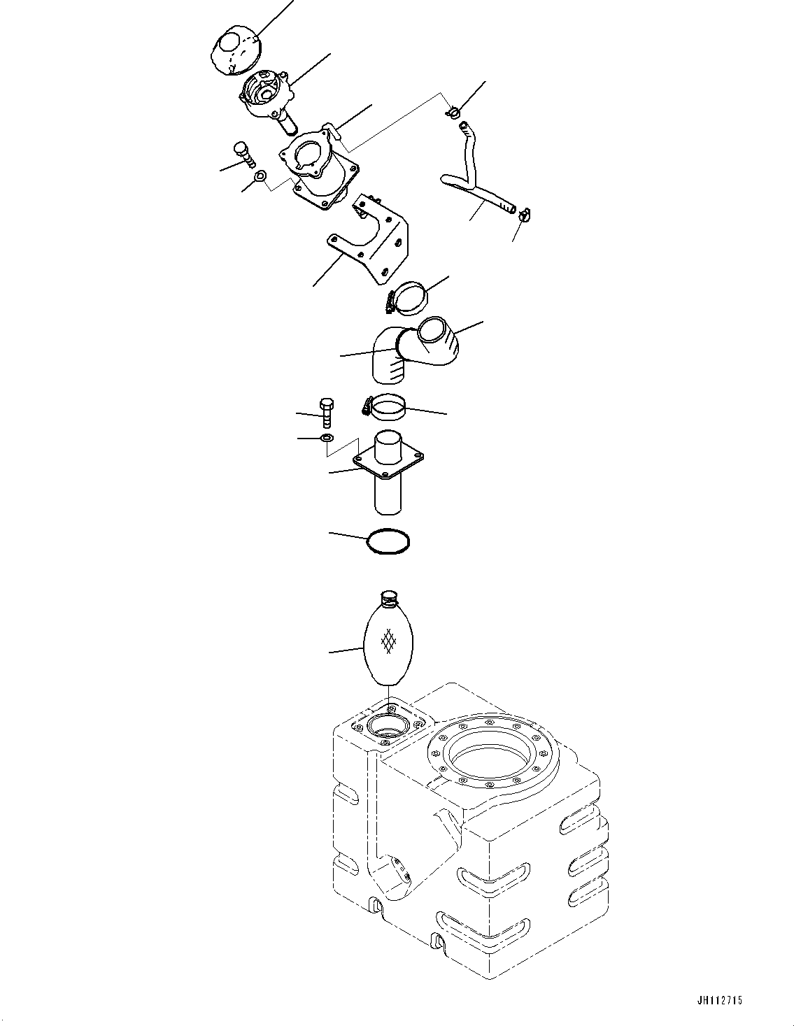 Komatsu parts book diagram for PC170LC-11 S/N 37001-UP: DEF TANK, SUCTION TUBE(#35881-35893)