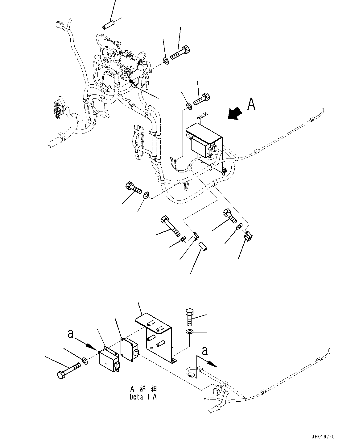 Komatsu parts book diagram for PC170LC-11 S/N 37001-UP: ELECTRIC WIRING HARNESS, MAIN WIRING HARNESS CLAMP (2/3)(#35001-)