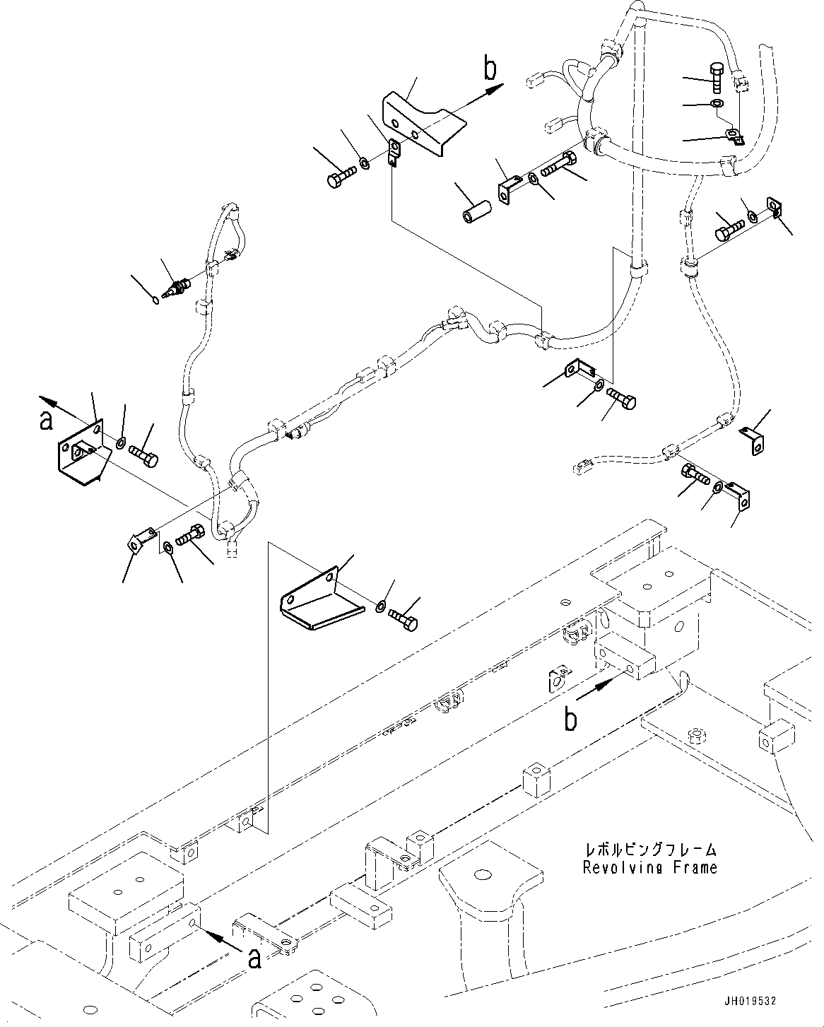 Komatsu parts book diagram for PC170LC-11 S/N 37001-UP: ELECTRIC WIRING HARNESS, ENGINE WIRING HARNESS (2/2)(#35001-35015)