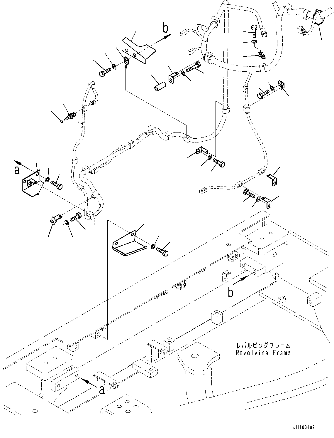 Komatsu parts book diagram for PC170LC-11 S/N 37001-UP: ELECTRIC WIRING HARNESS, ENGINE WIRING HARNESS (2/2)(#35016-)