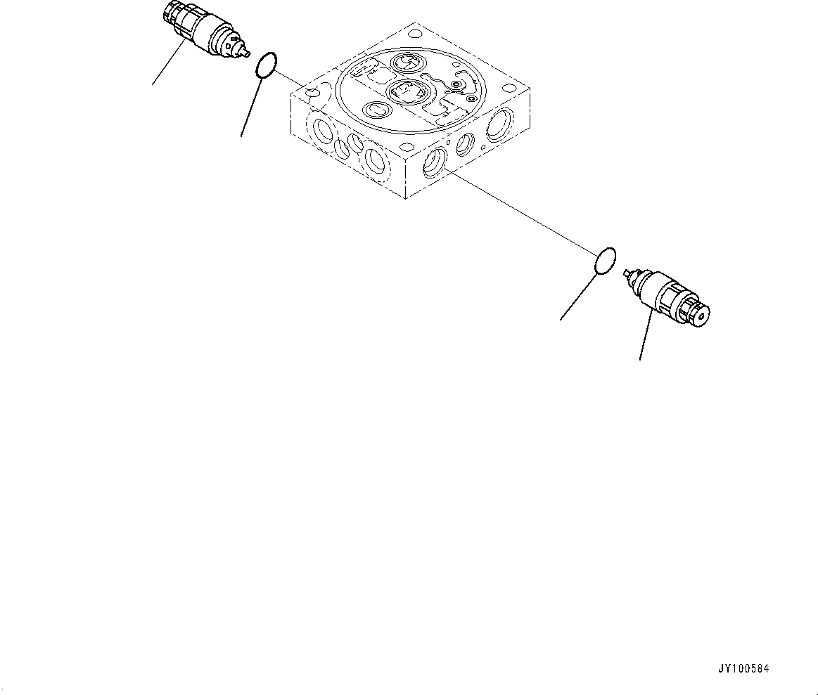 Komatsu parts book diagram for PC170LC-11 S/N 37001-UP: CONTROL VALVE, SERVICE VALVE (3/3)(#35724-)