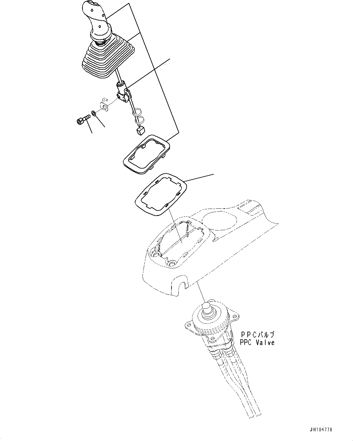 Komatsu parts book diagram for PC170LC-11 S/N 37001-UP: CAB, FLOOR, PROPORTIONAL CONTROL LEVER, L.H.(#37001-)