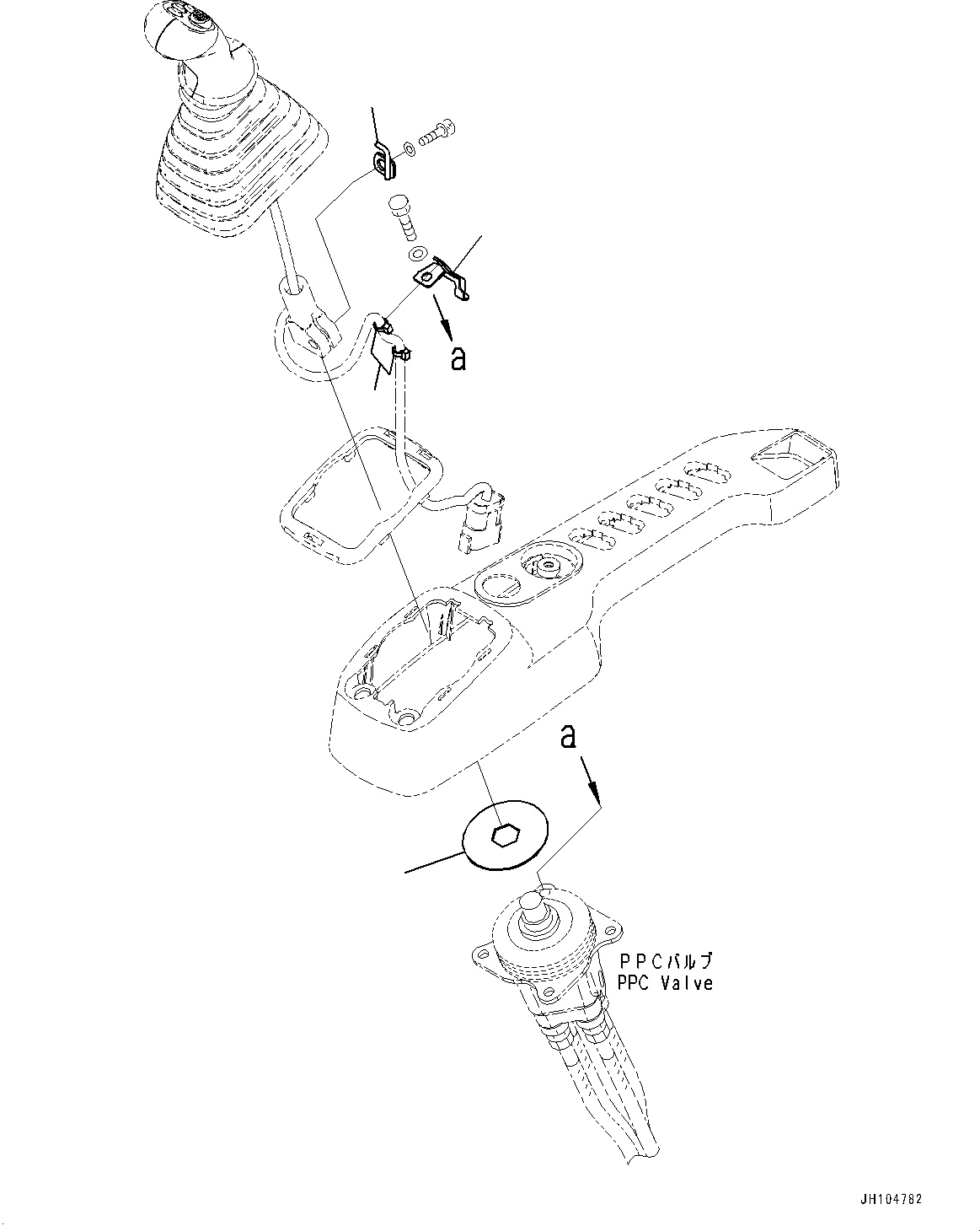 Komatsu parts book diagram for PC170LC-11 S/N 37001-UP: CAB, FLOOR, WORK EQUIPMENT CONTROL LEVER RELATED PARTS, R.H.(#37001-)