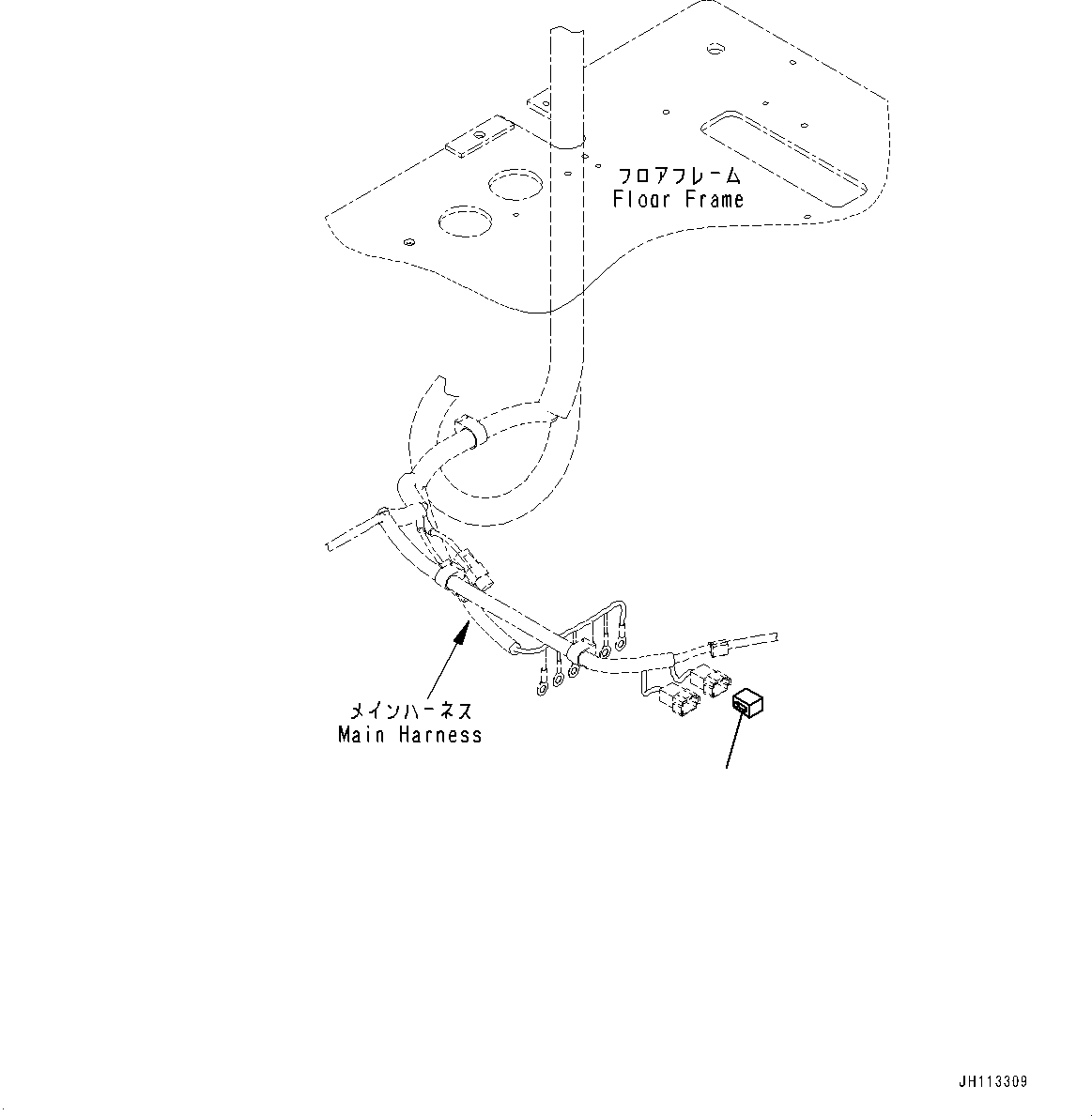 Komatsu parts book diagram for PC170LC-11 S/N 37001-UP: WIRING HARNESS, (3/3) (WITHOUT KOMVISION)(#37001-)