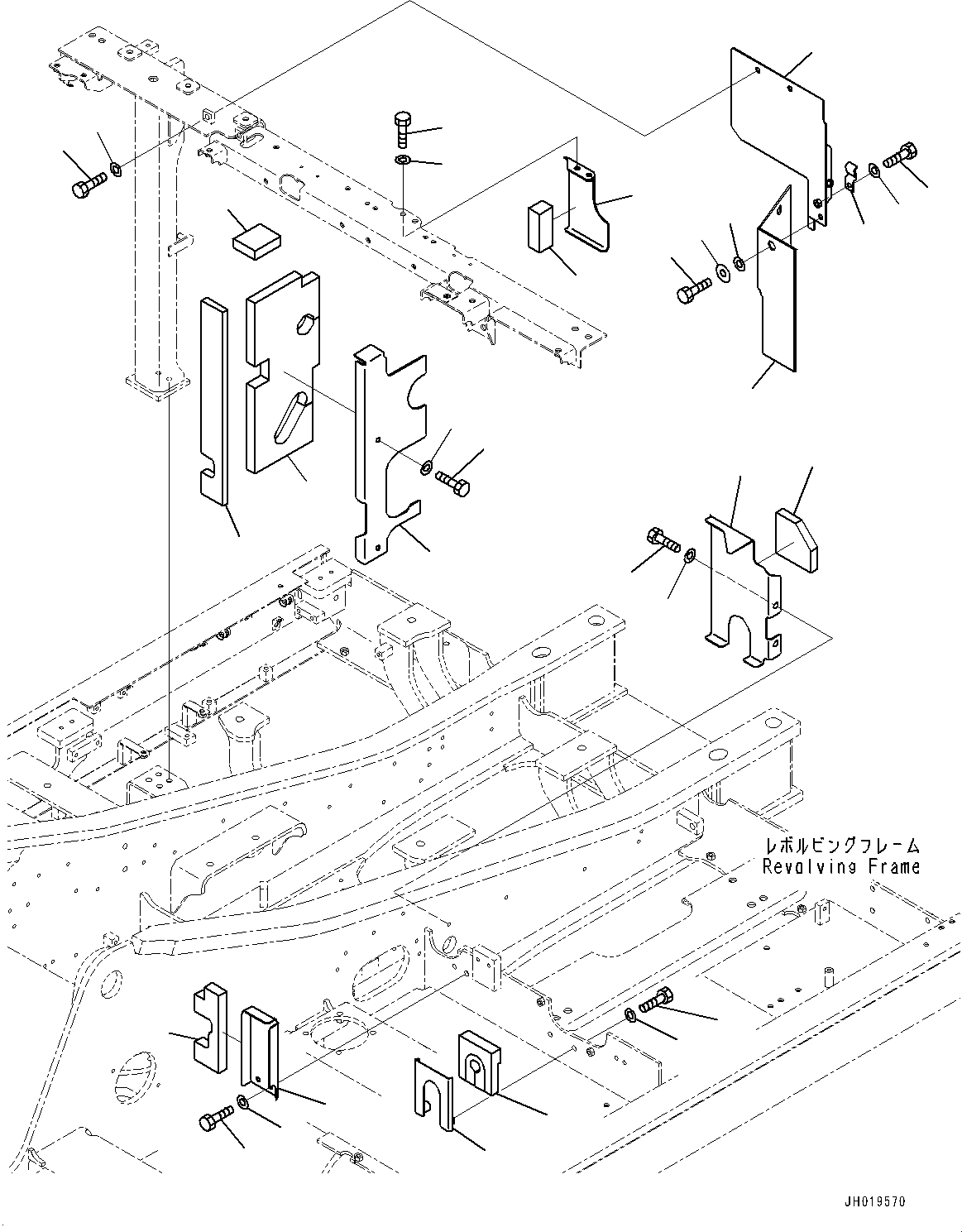 Komatsu parts book diagram for PC170LC-11 S/N 37001-UP: PARTITION, (4/4)(#35001-)