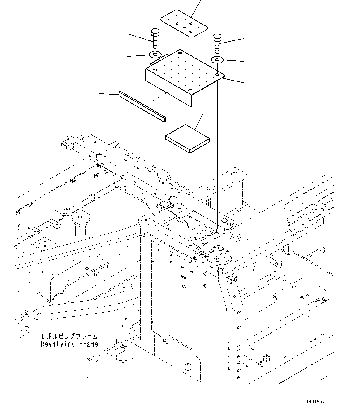 Komatsu parts book diagram for PC170LC-11 S/N 37001-UP: PARTITION COVER, (#35001-)