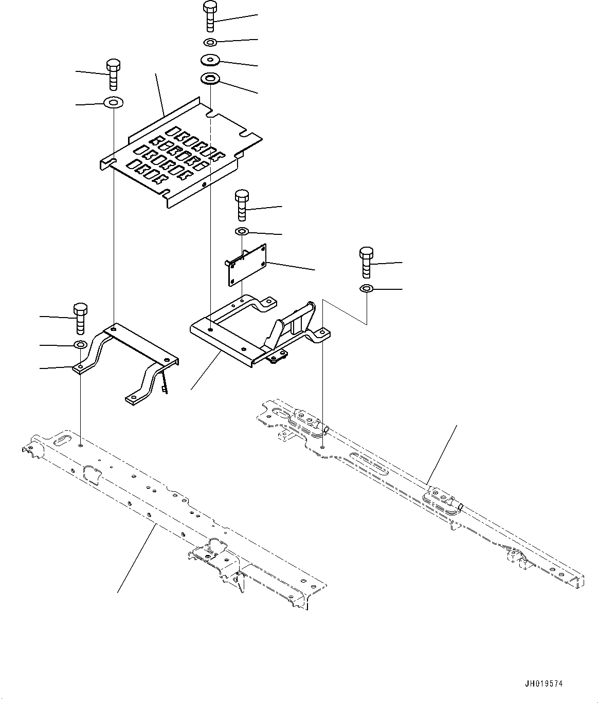 Komatsu parts book diagram for PC170LC-11 S/N 37001-UP: UPPER COVER, STEP(#36295-)