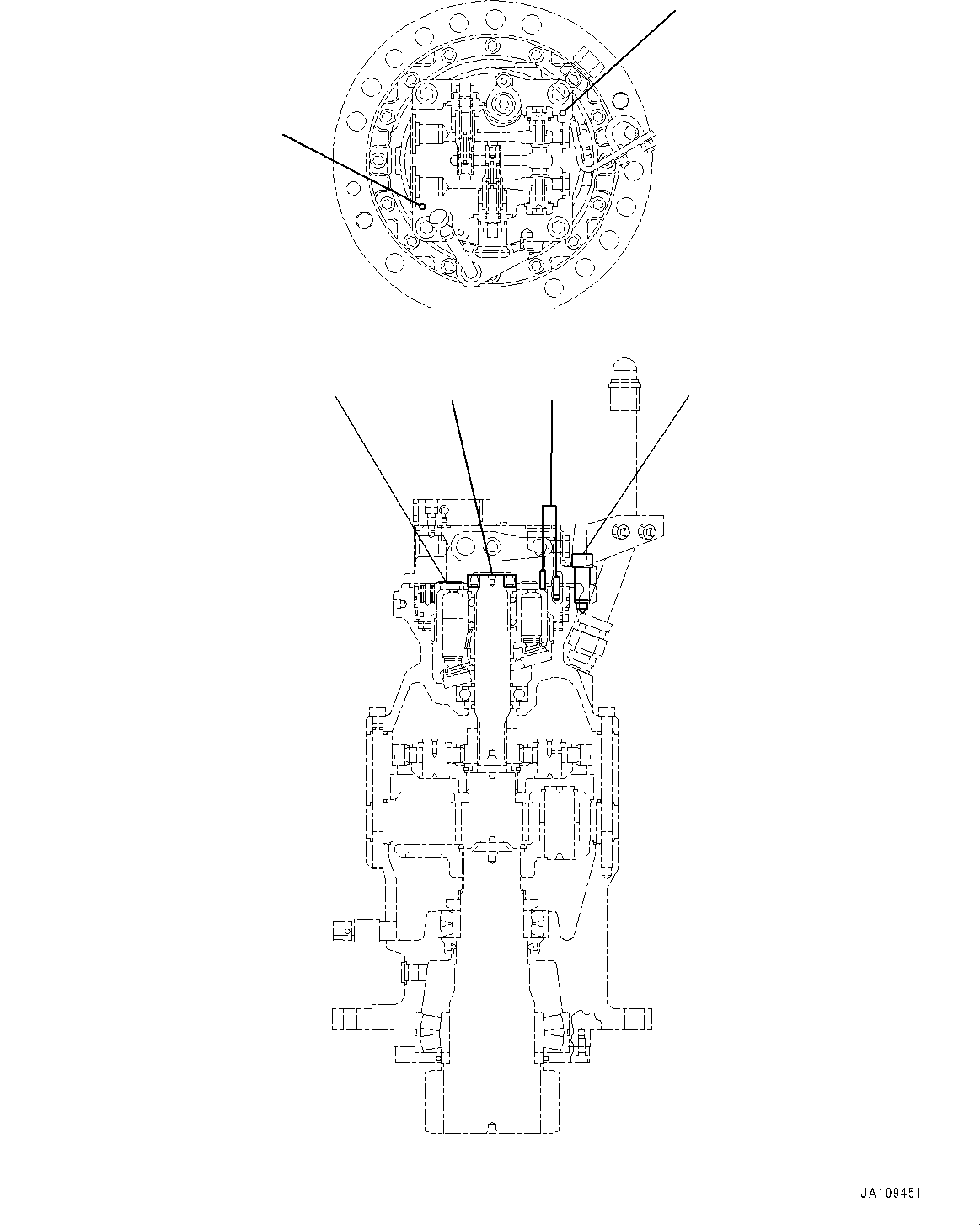 Komatsu parts book diagram for PC170LC-11 S/N 37001-UP: SWING MACHINERY AND MOTOR, INNER PARTS (5/8)(#35712-)