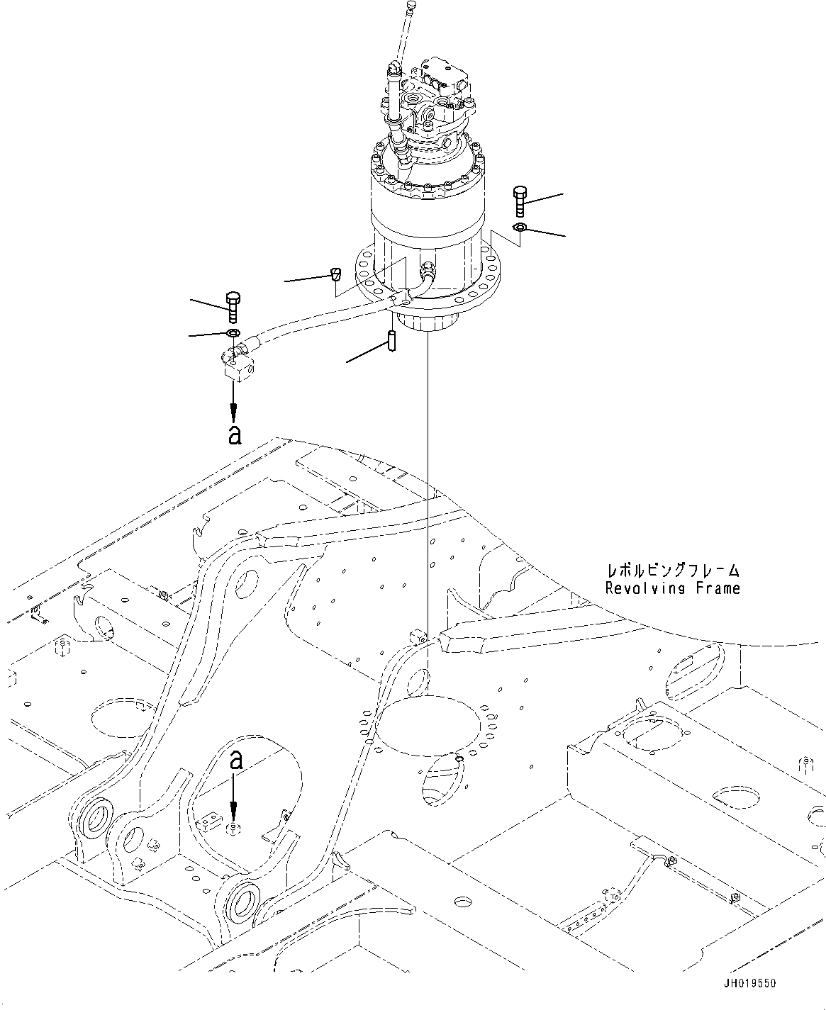 Komatsu parts book diagram for PC170LC-11 S/N 37001-UP: SWING MACHINERY AND MOTOR, MOUNTING(#35001-)