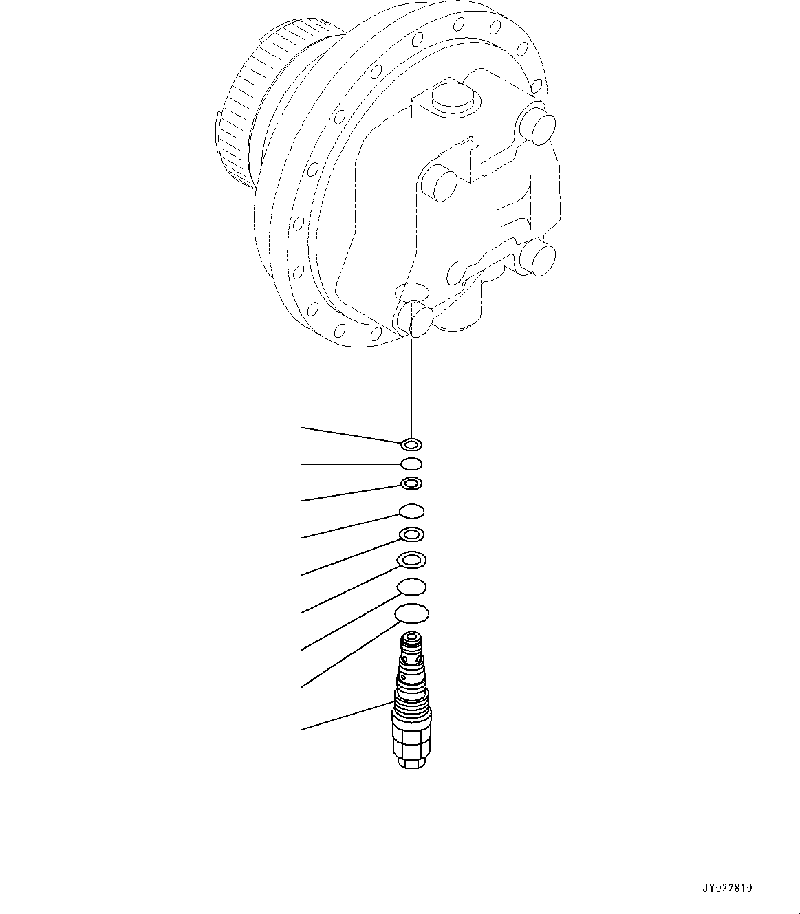 Komatsu parts book diagram for PC170LC-11 S/N 37001-UP: TRAVEL MOTOR AND FINAL DRIVE, TRAVEL MOTOR, R.H. (3/3)(#35001-)