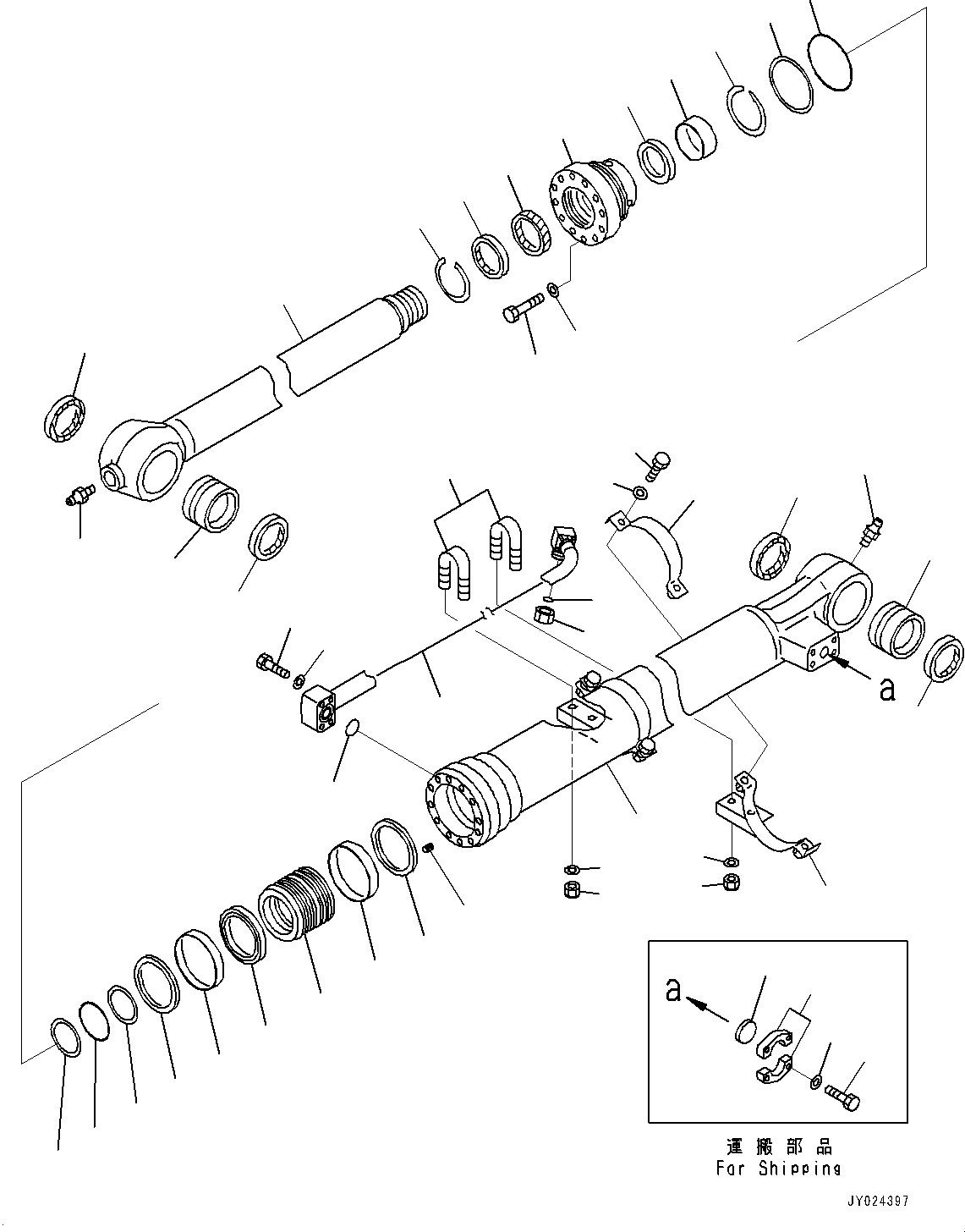 Komatsu parts book diagram for PC170LC-11 S/N 37001-UP: ARM, INNER PARTS, BUCKET CYLINDER(#35904-)