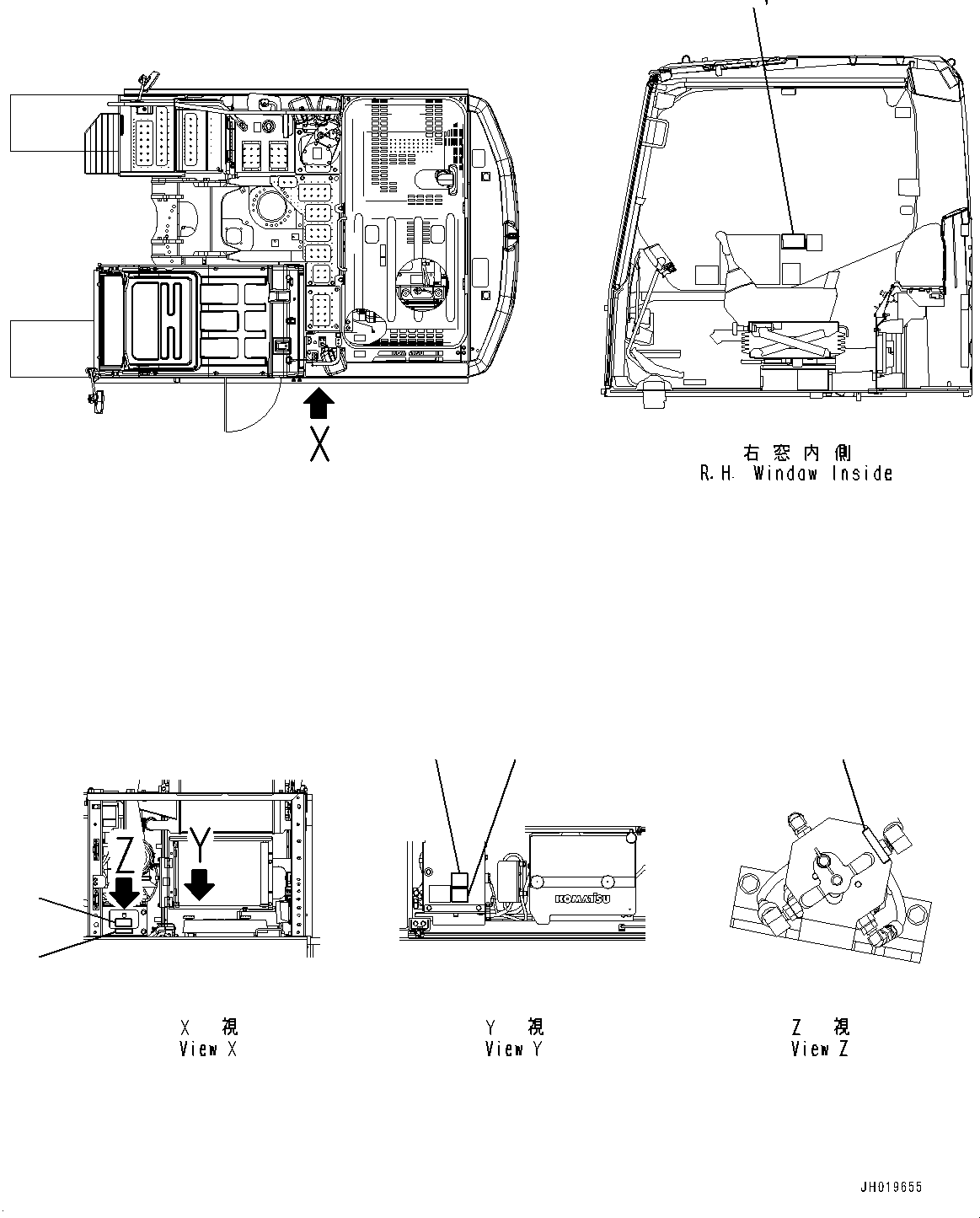 Komatsu parts book diagram for PC170LC-11 S/N 37001-UP: CONTROL PATTERN PLATES, (#37001-)