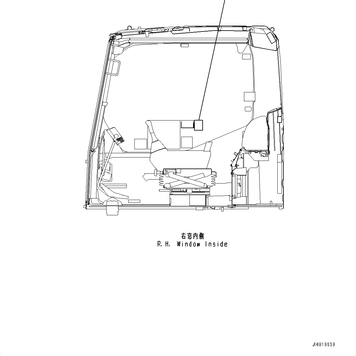 Komatsu parts book diagram for PC170LC-11 S/N 37001-UP: CAUTION PLATES, BACKWARD, (#35001-)