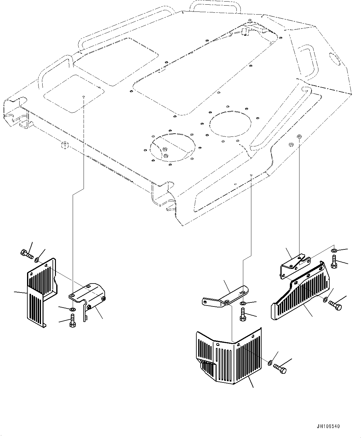 Bulldozers Komatsu / D155CX-8 S/N 160001-UP(1002596c) / Engine Mounting, Bracket(#160001-)(B001002 : B0100-001002)