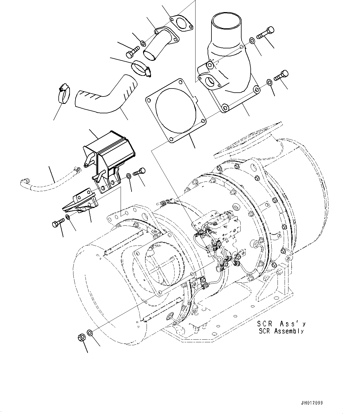 Bulldozers Komatsu / D155CX-8 S/N 160001-UP(1002596c) / Engine Mounting, Related Parts(#160001-)(B001003 : B0100-001003)