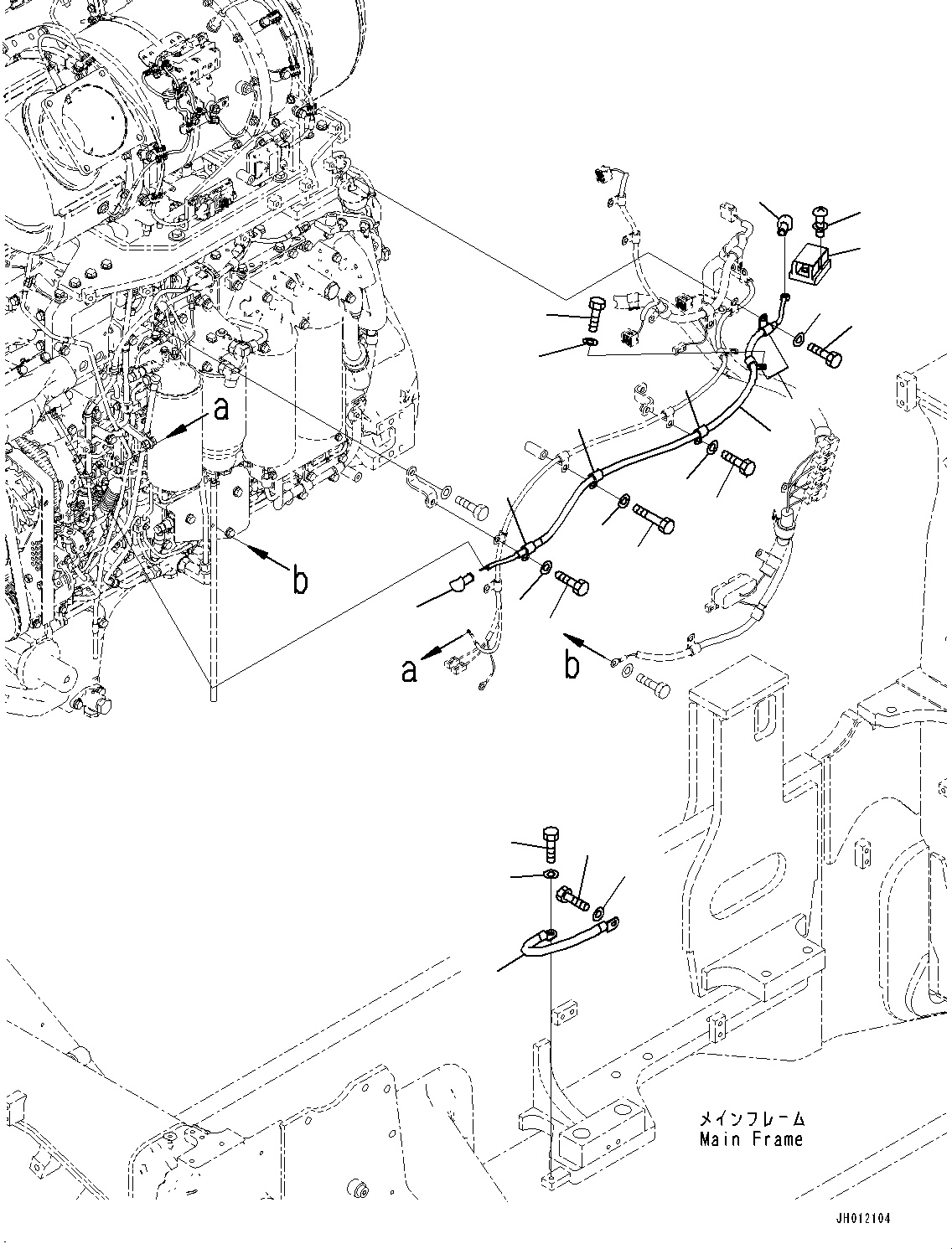 Bulldozers Komatsu / D155CX-8 S/N 160001-UP(1002596c) / Engine Wiring Harness, Wiring Harness (1/3)(#160001-)(B003001 : B0500-001001)