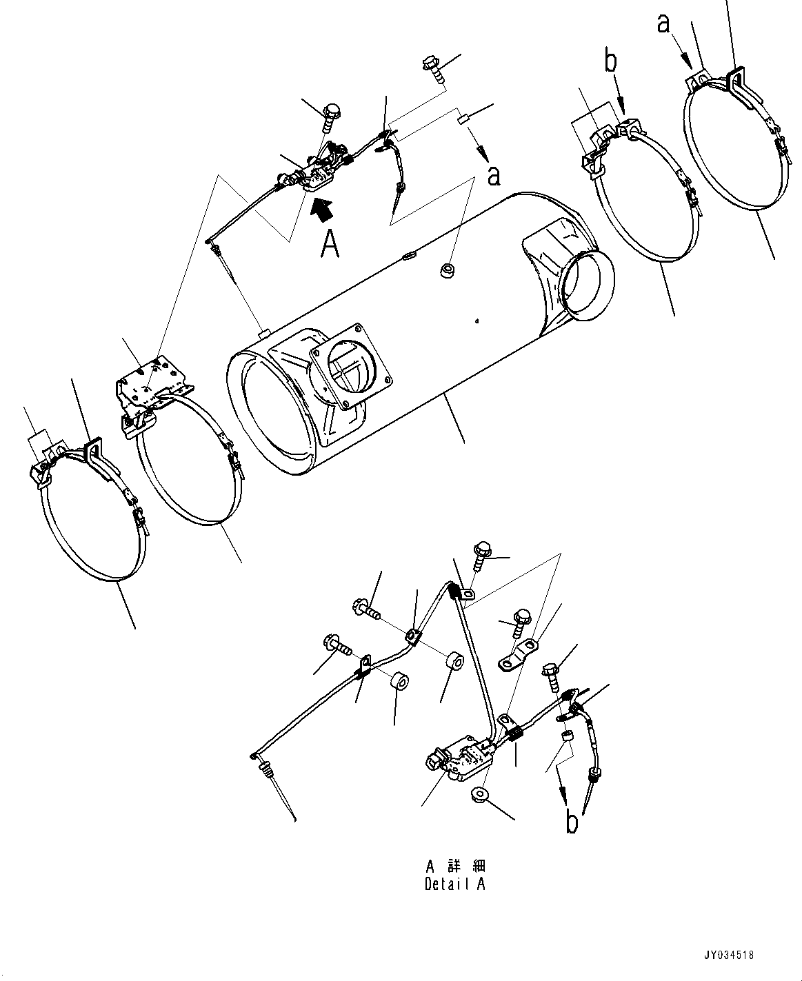 Komatsu parts book diagram for PC490LC-11 S/N 87001-UP (For KAL): EXHAUST, SCR ASSEMBLY INNER PARTS(#85001-)