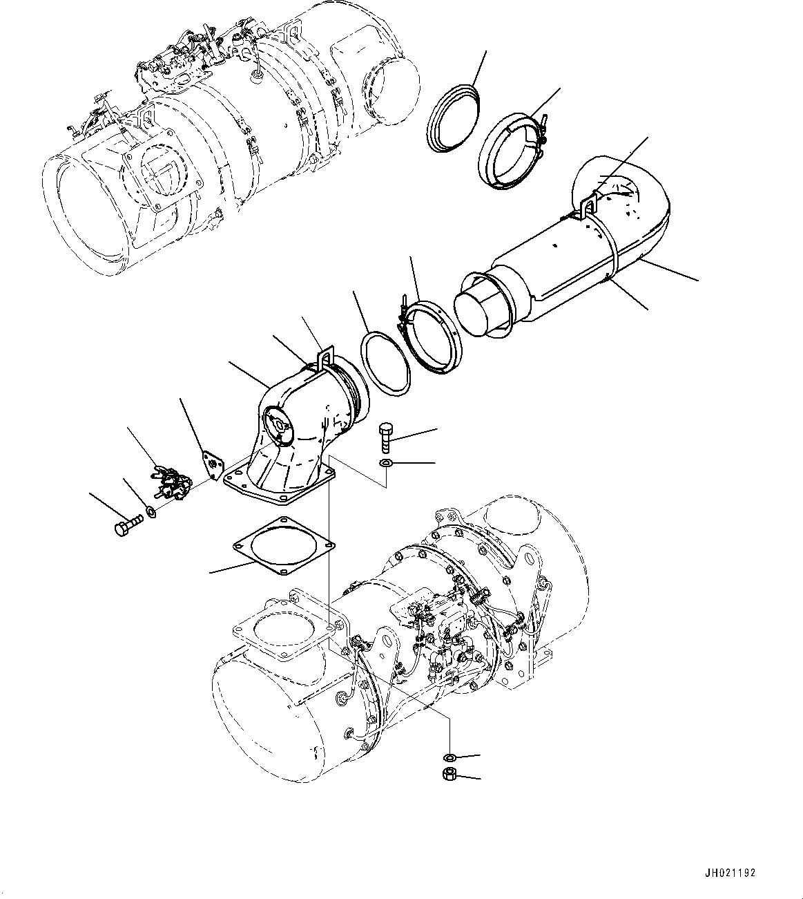Komatsu parts book diagram for PC490LC-11 S/N 87001-UP (For KAL): EXHAUST, DEF MIXING TUBE(#85001-)