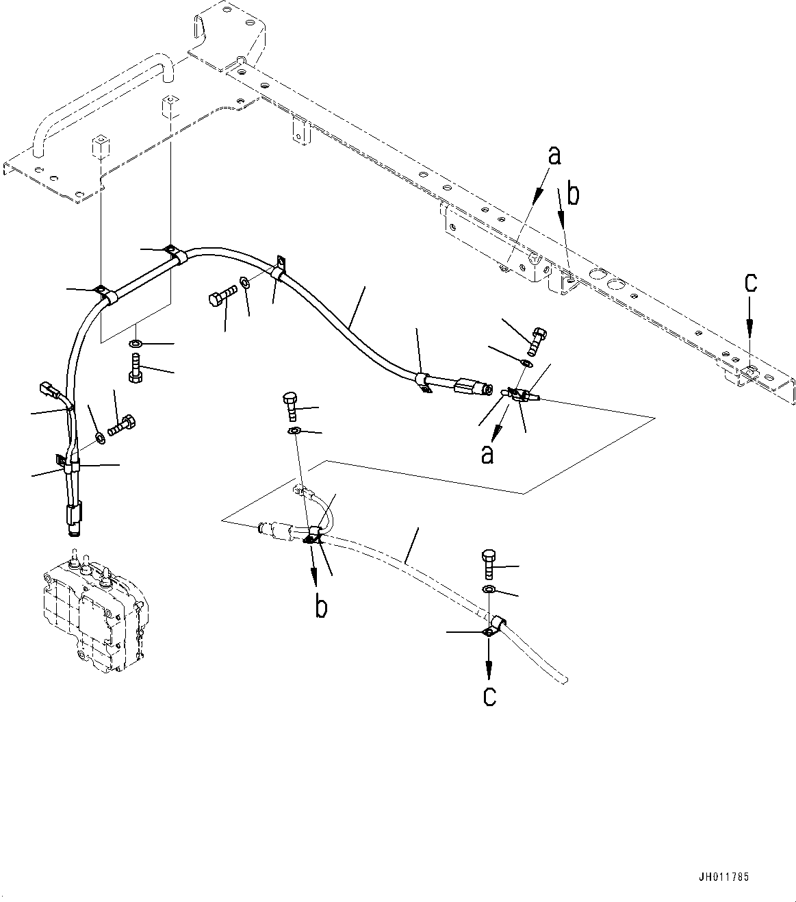 Komatsu parts book diagram for PC490LC-11 S/N 87001-UP (For KAL): DEF PIPING, DEF PRESSURE HOSE(#85112-)