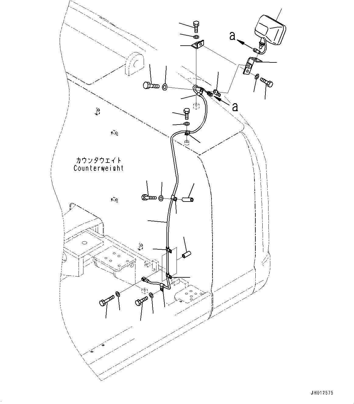 Komatsu parts book diagram for PC490LC-11 S/N 87001-UP (For KAL): ADDITIONAL REAR WORKING LAMP, COUNTERWEIGHT(#85404-)