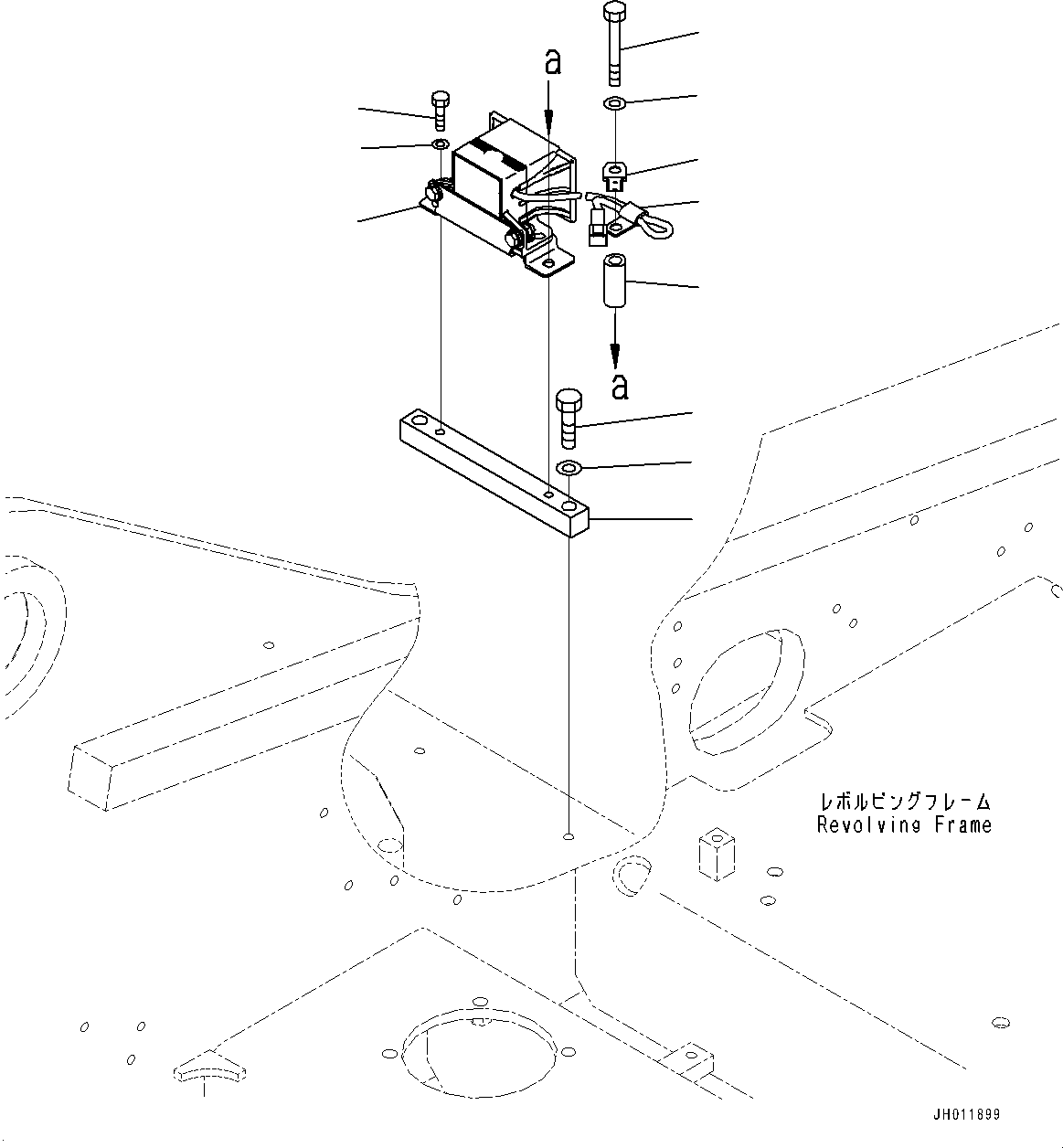 Komatsu parts book diagram for PC490LC-11 S/N 87001-UP (For KAL): TRAVEL ALARM, (#85001-)